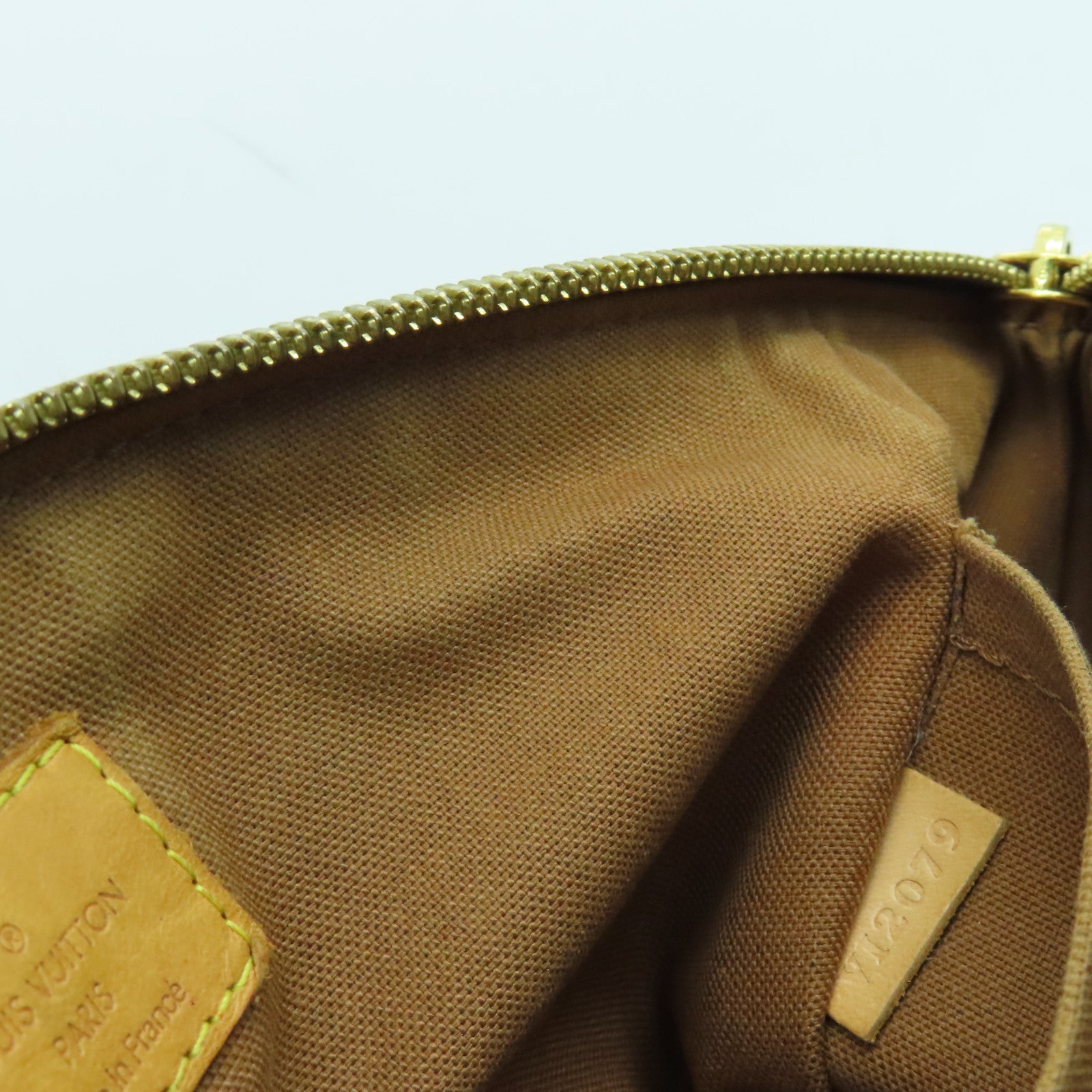LOUIS VUITTON Monogram Tivoli PM Handle Bag Gold Buckle Brown