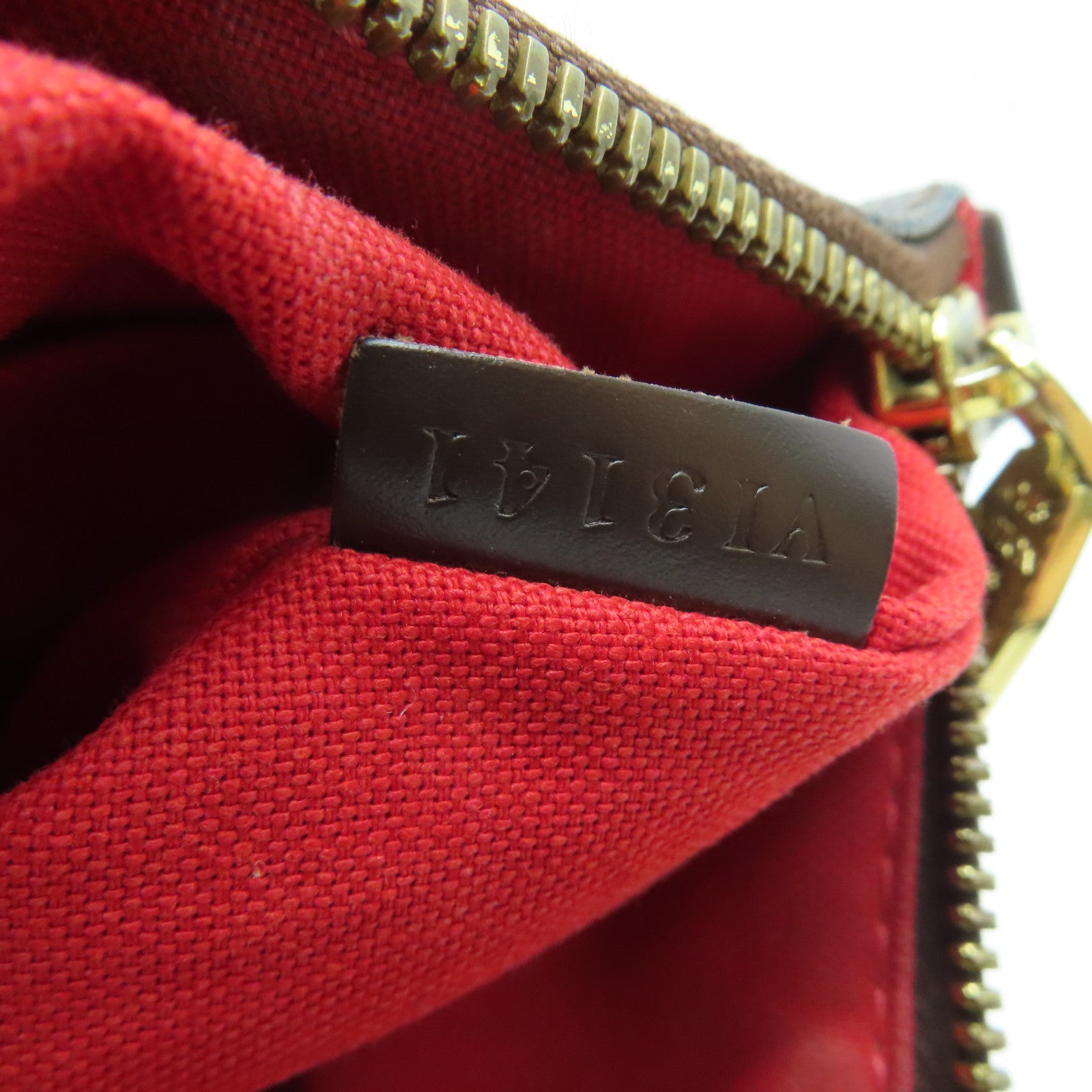 LOUIS VUITTON Damier Westminster GM gold buckle shoulder bag brown