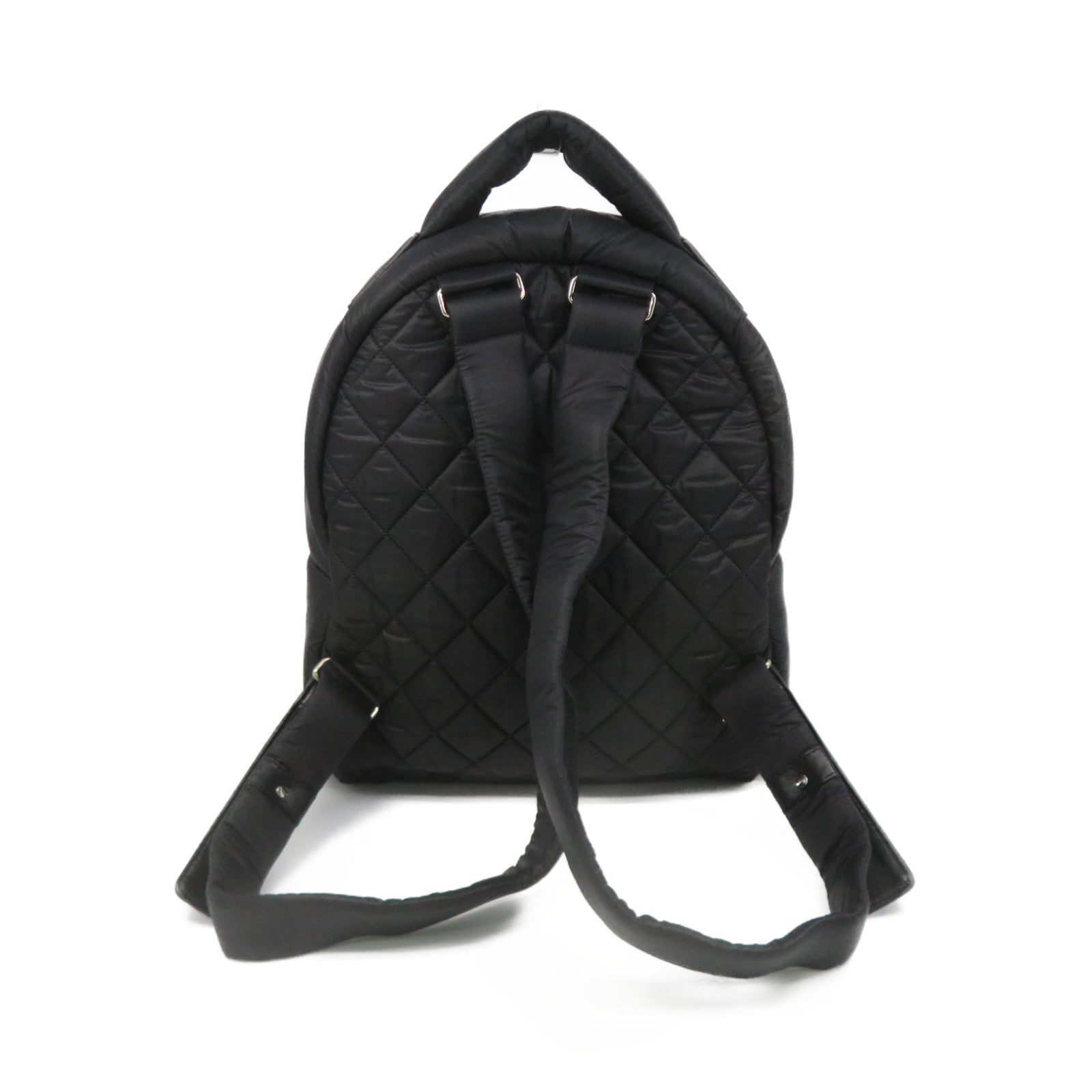 CHANEL 菱格尼龍Backpack背包黑色