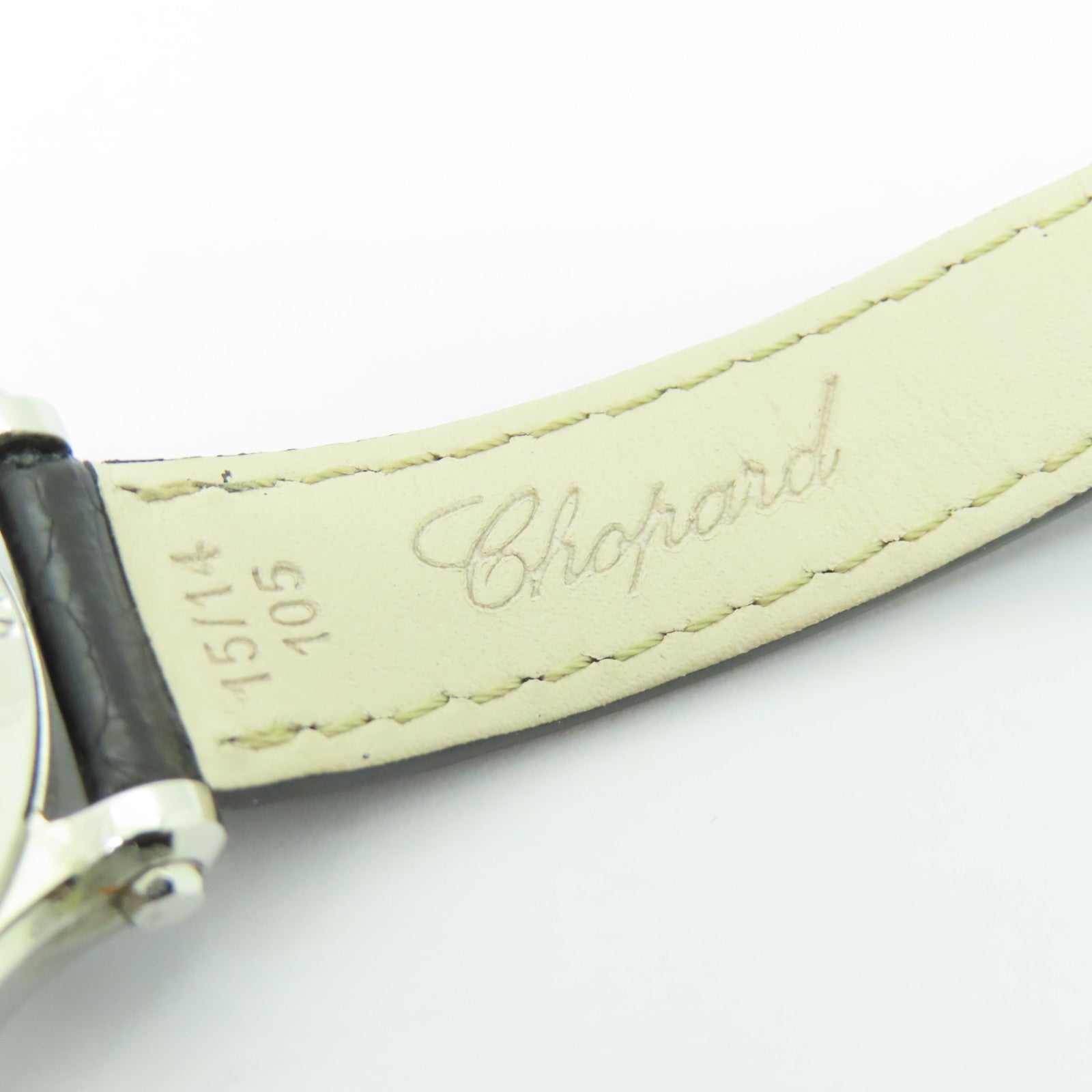 Chopard Happy Sport 5 Dia皮革/不鏽鋼手錶自動機芯白色