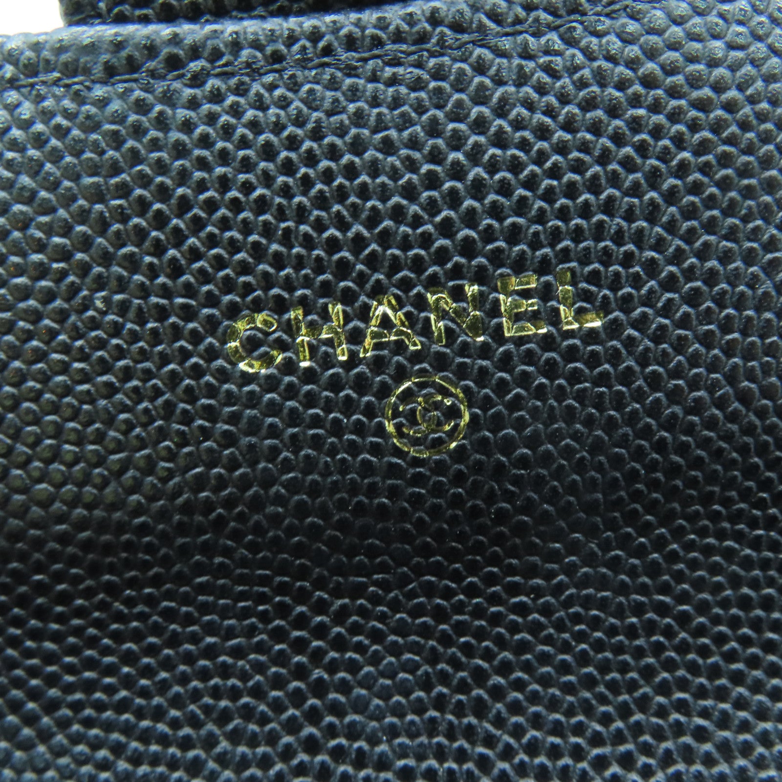 CHANEL diamond Caviar leather Waist Bag gold buckle pocket black