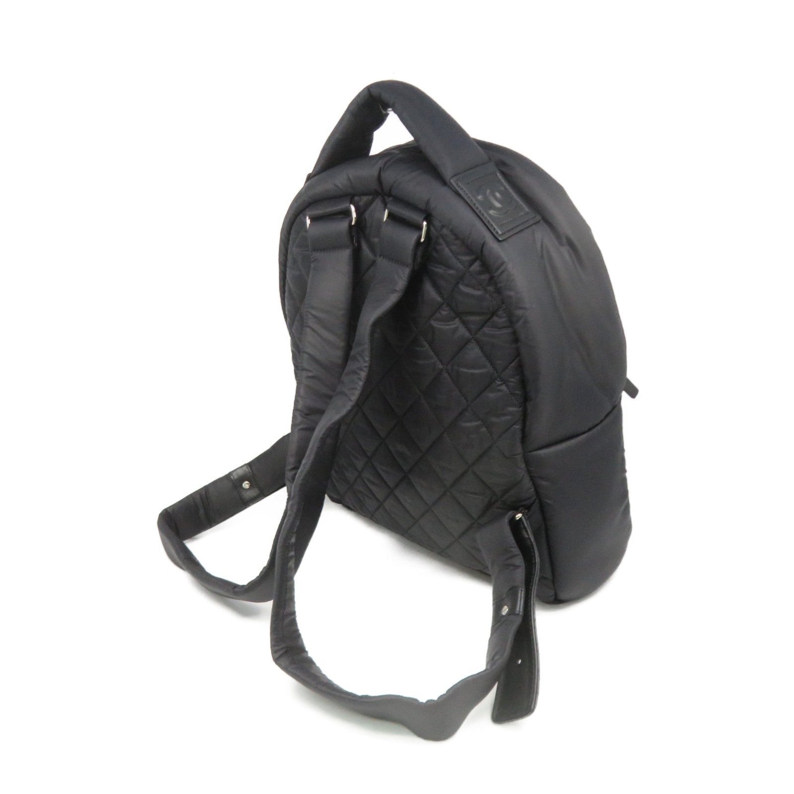 CHANEL 菱格尼龍Backpack背包黑色