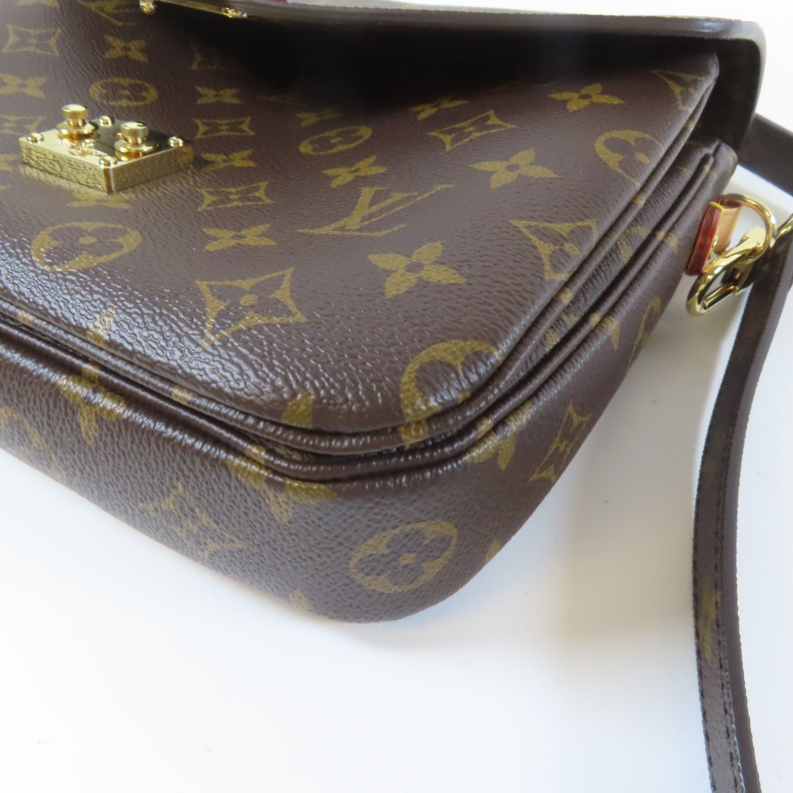 LOUIS VUITTON Monogram Pochette Metis金扣手挽肩背兩用袋啡色