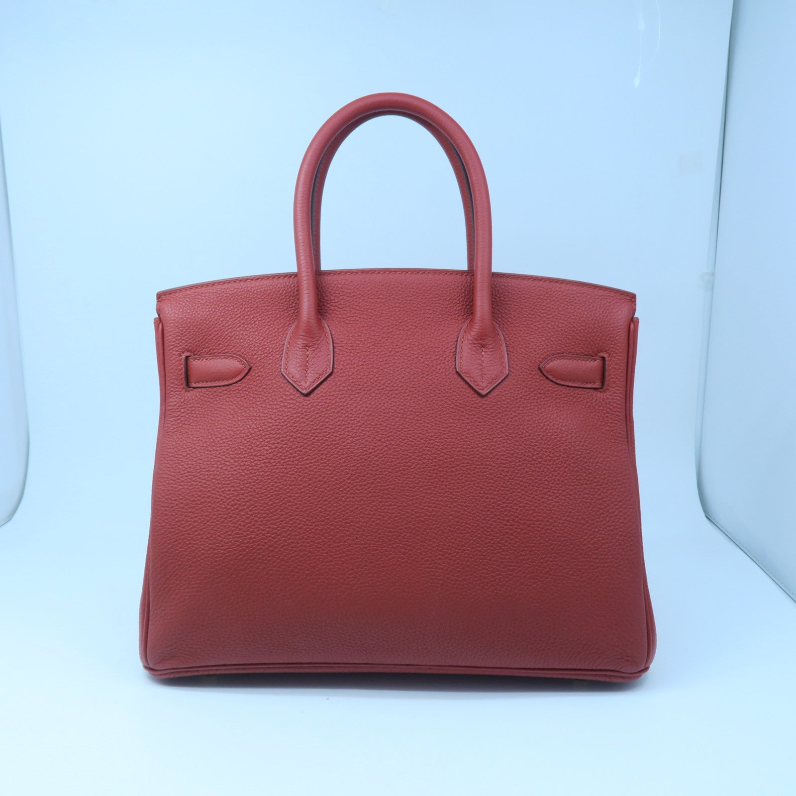 HERMES 【激減優惠】Togo皮革Birkin 30金扣手挽袋正紅