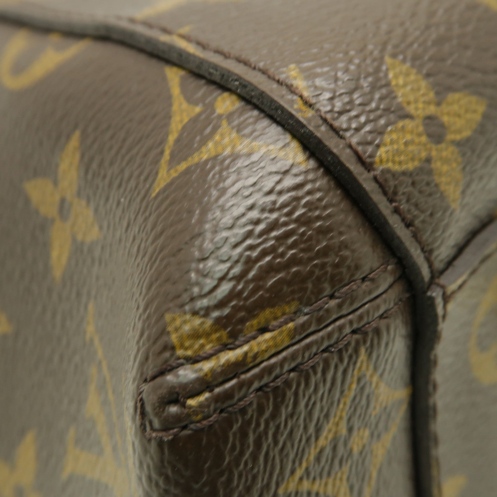 LOUIS VUITTON Monogram Montaigne MM金扣手挽肩背兩用袋棕色