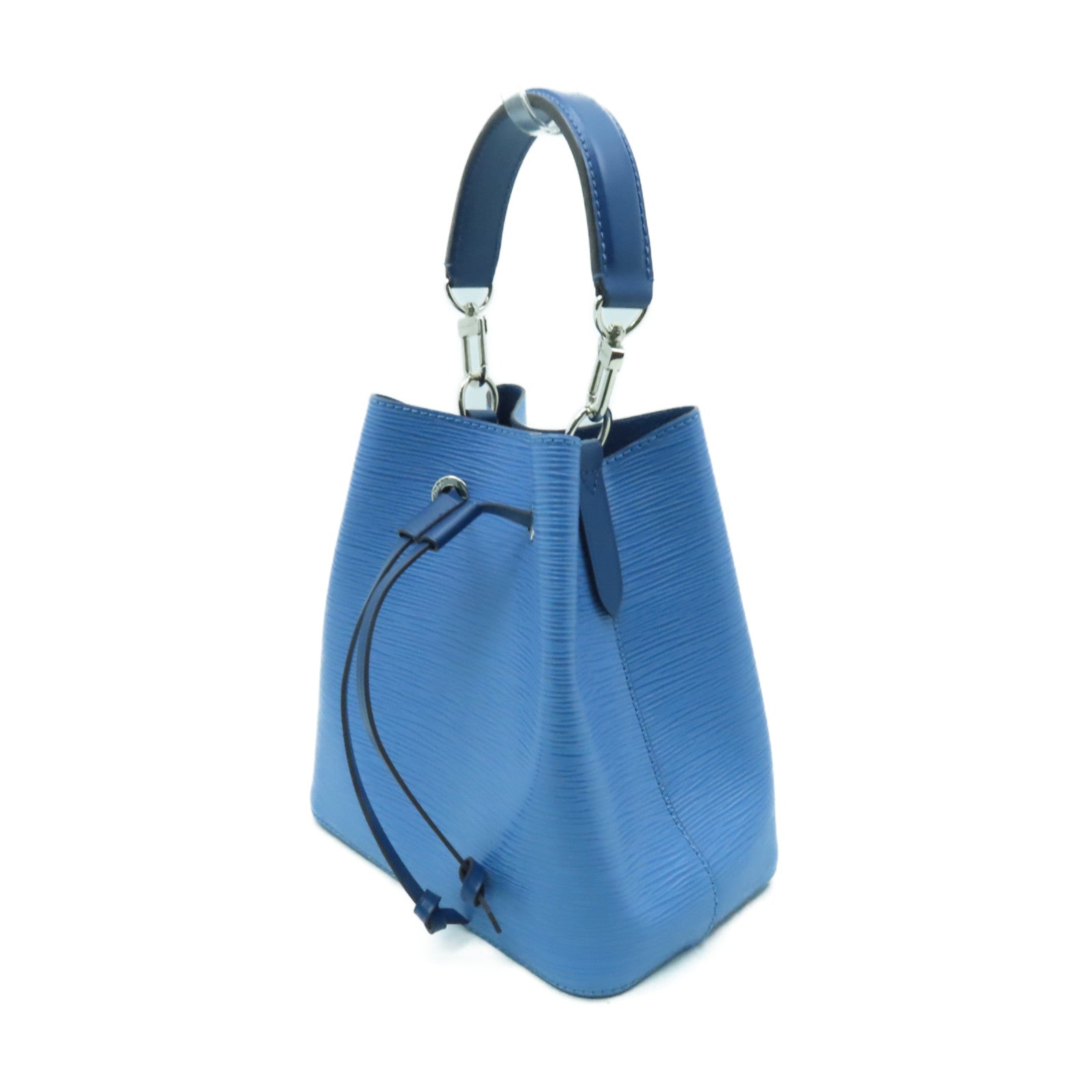LOUIS VUITTON Epi Neonoe BB銀扣手挽肩背兩用袋淺藍色