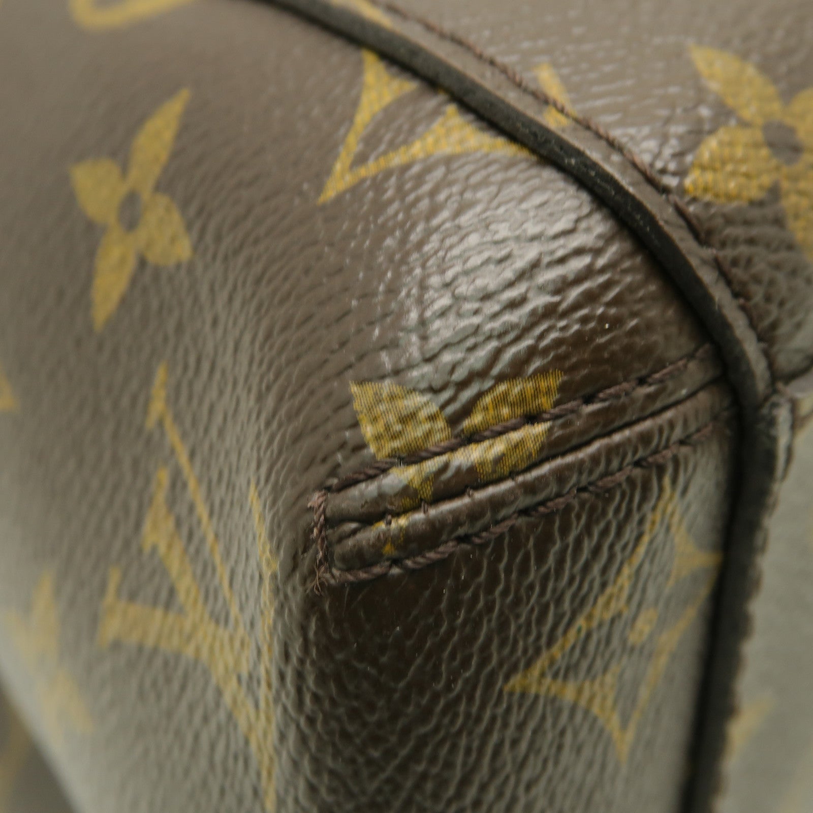 LOUIS VUITTON Monogram Montaigne MM金扣手挽肩背兩用袋棕色
