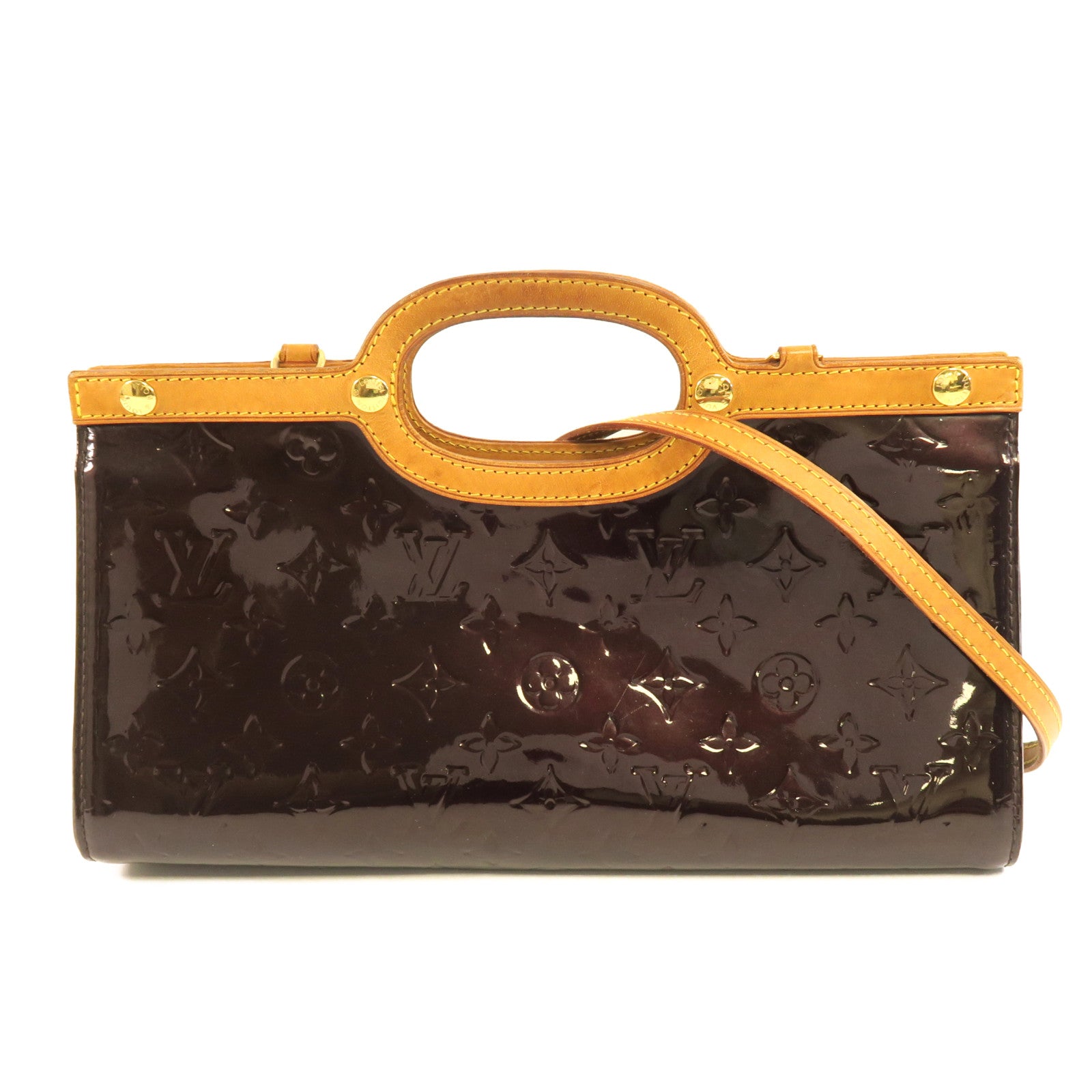 LOUIS VUITTON Monogram Vernis Roxbury Drive金扣手挽肩背兩用袋
