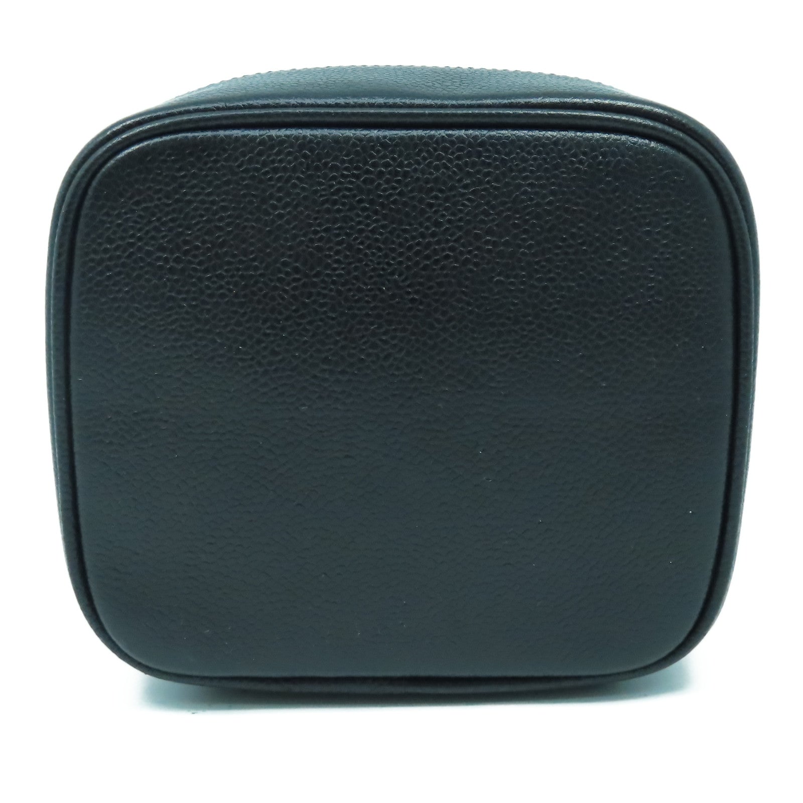 CHANEL Caviar皮革Vanity Case金扣手挽袋黑色
