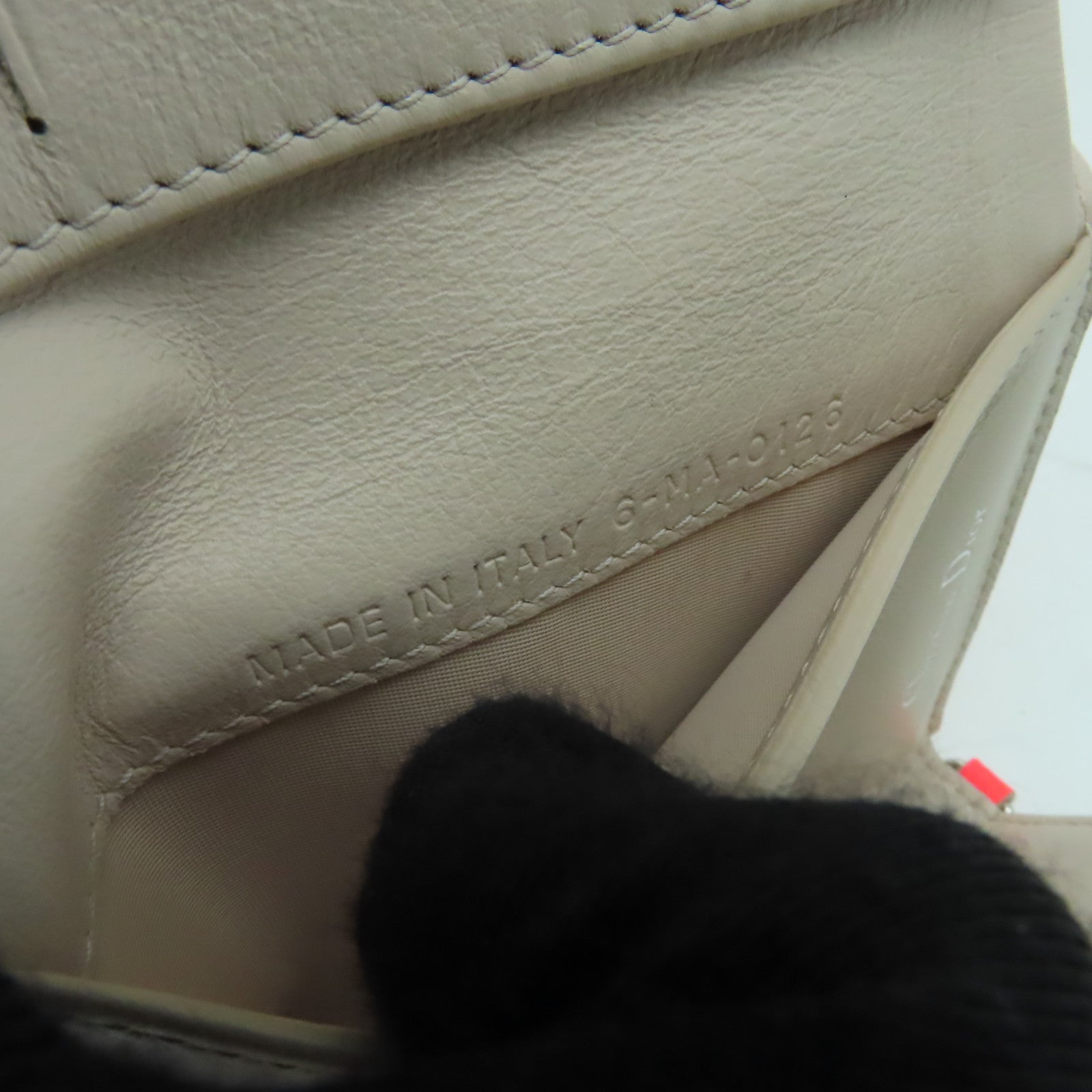 Dior 牛皮皮革Wallet銀扣錢包橙色/灰色