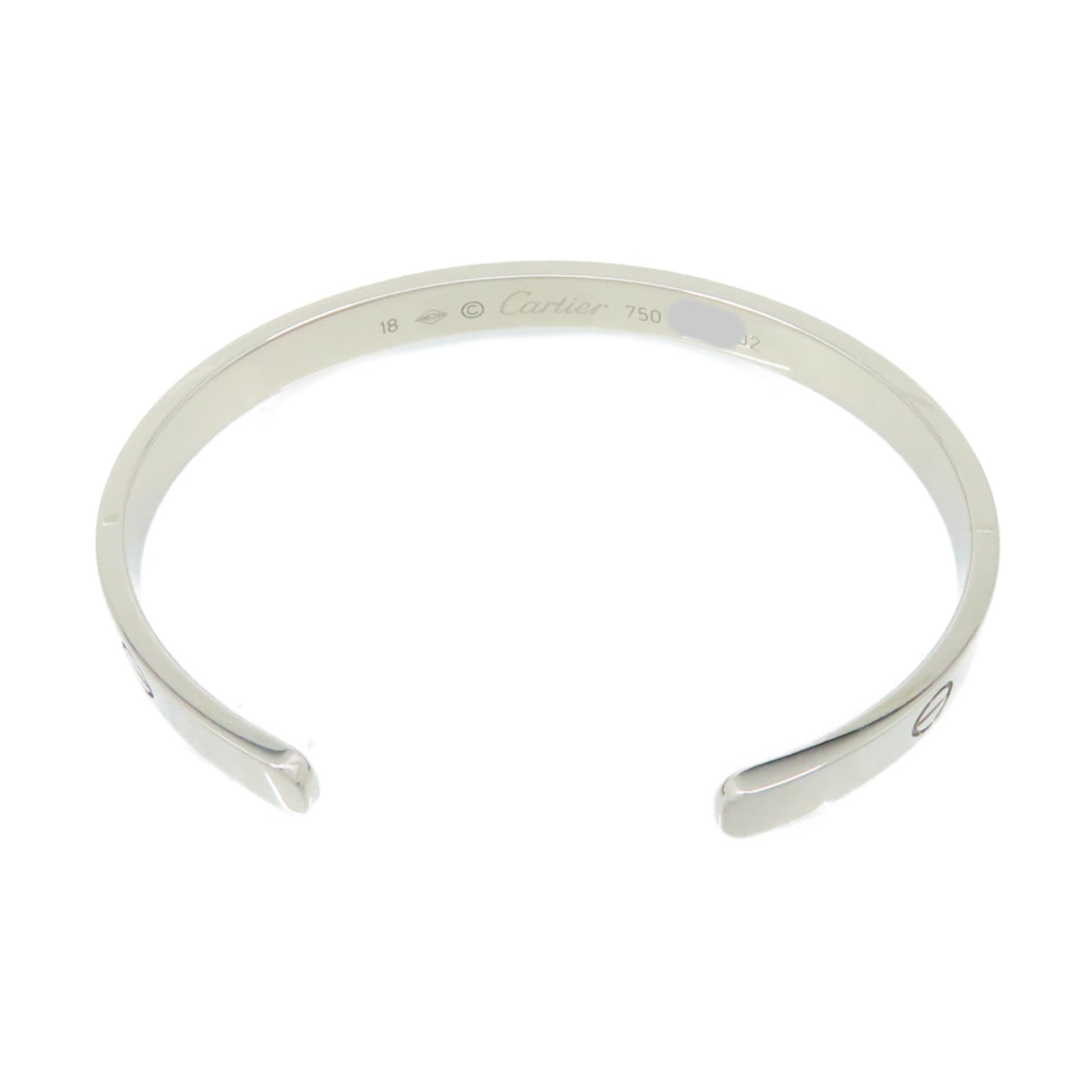CARTIER 18K白金Love Bracelet手鐲#18