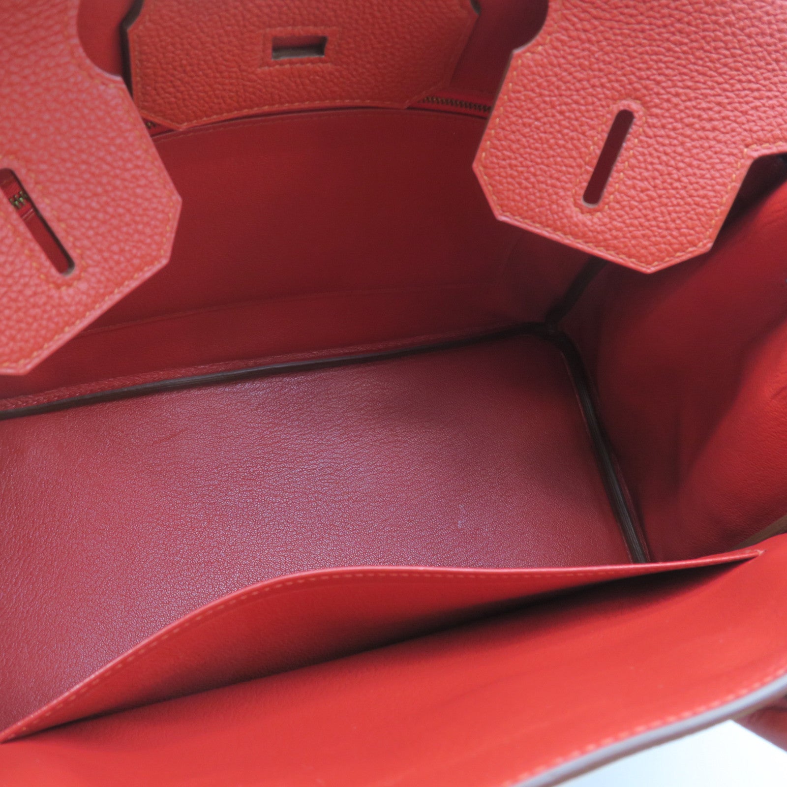 HERMES 【激減優惠】Togo皮革Birkin 30金扣手挽袋正紅