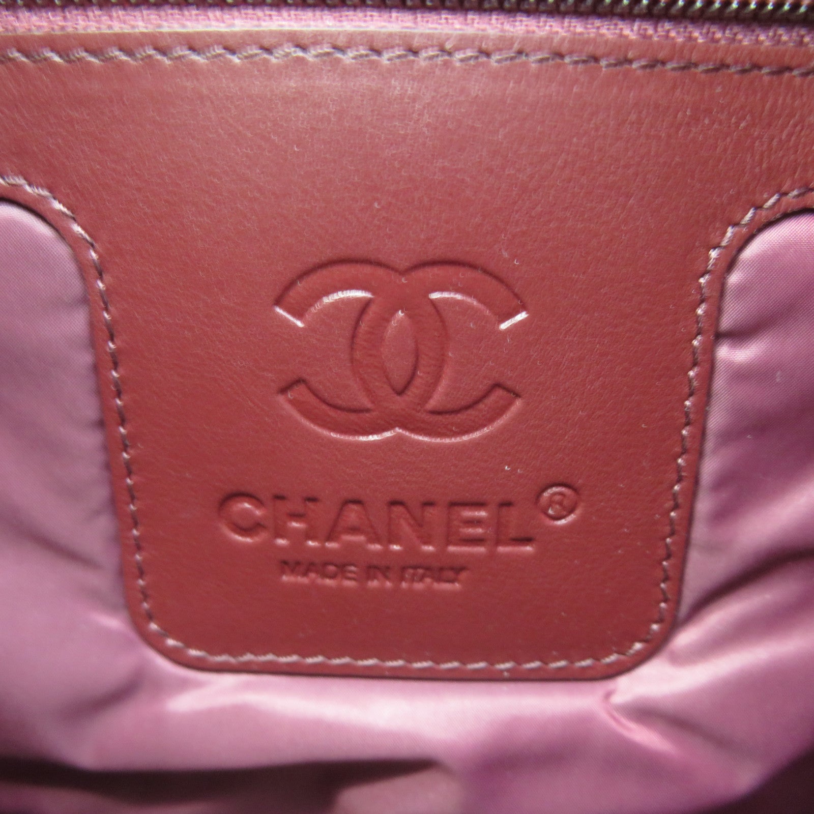 CHANEL 菱格尼龍Backpack背包黑色