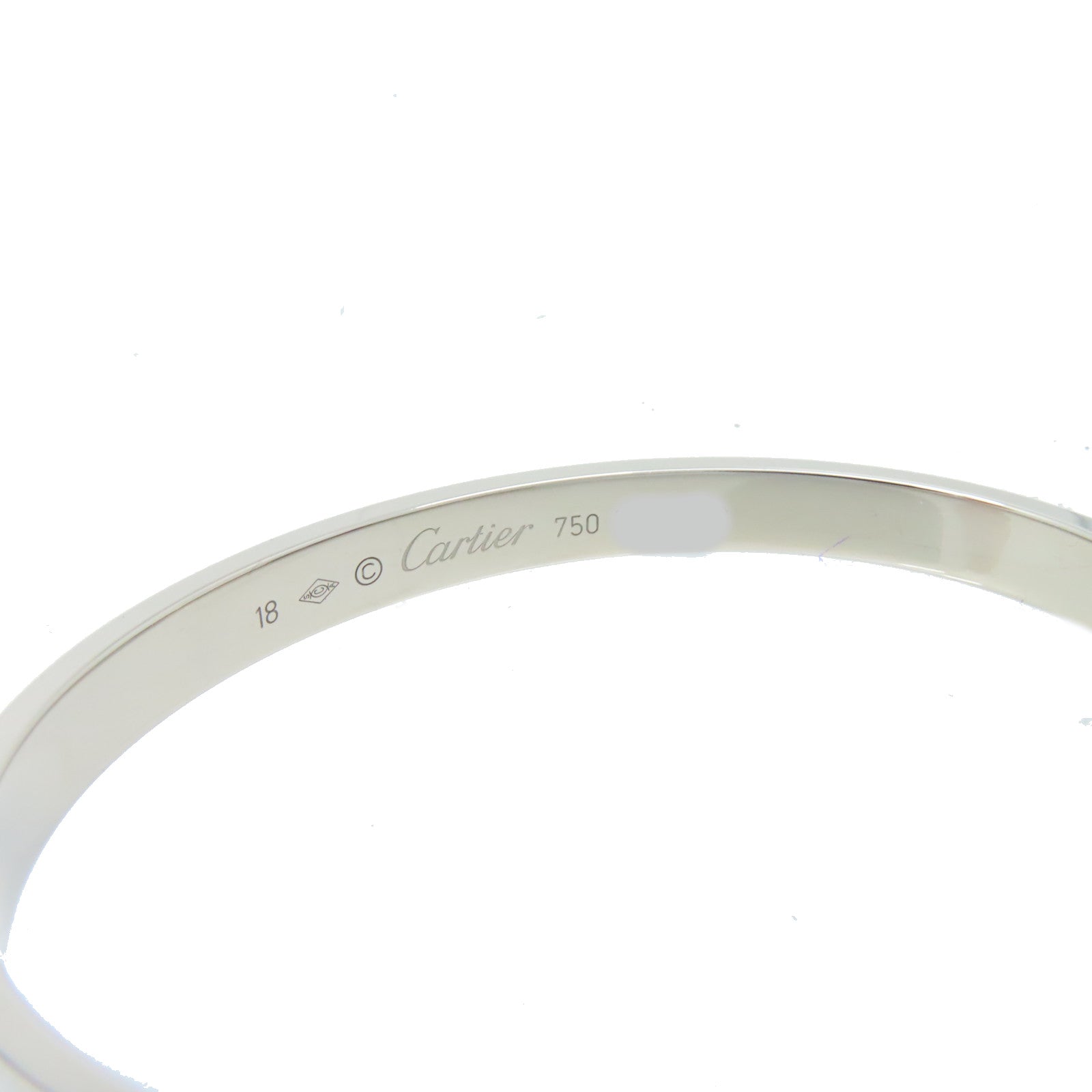 CARTIER 18K白金Love Bracelet手鐲#18