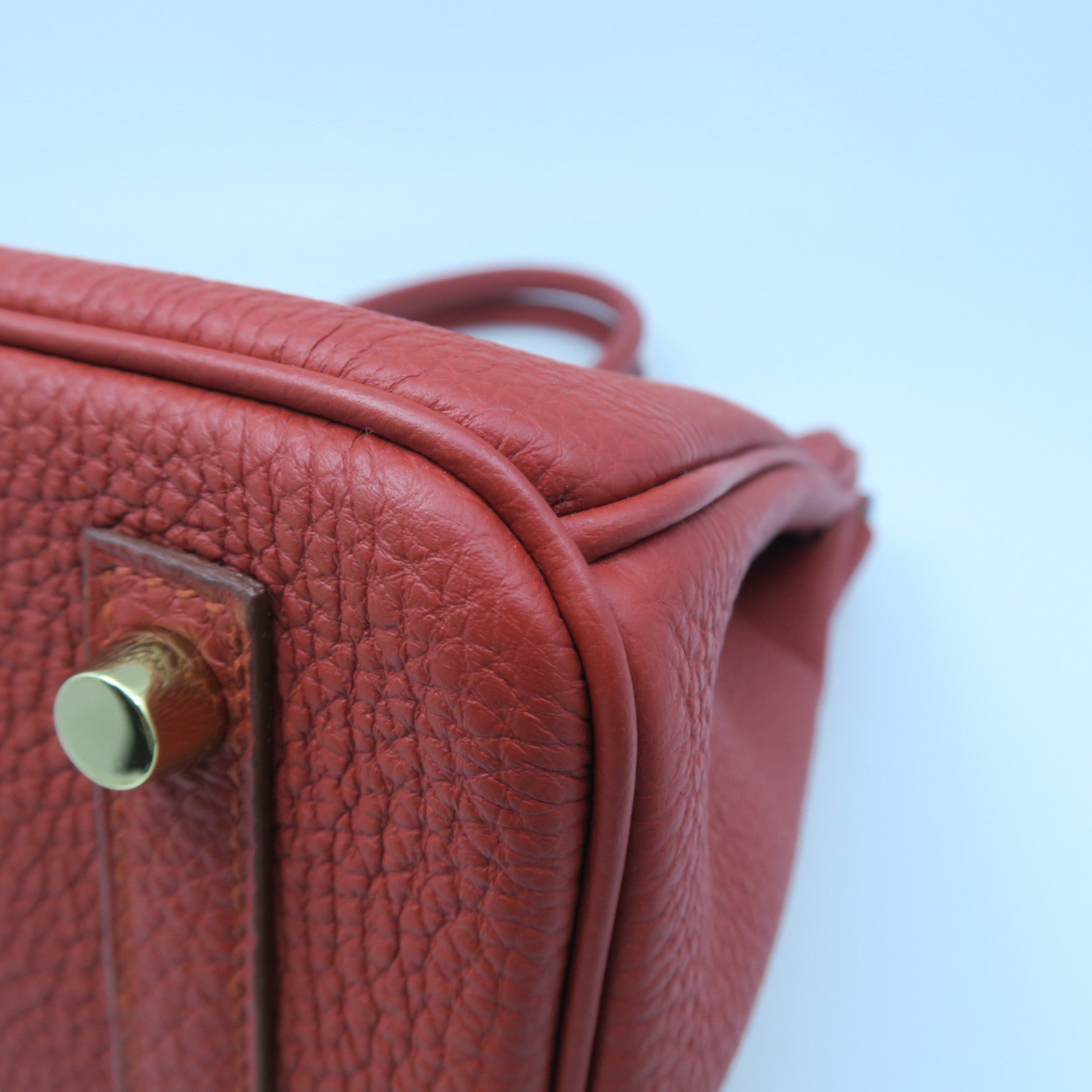 HERMES 【激減優惠】Togo皮革Birkin 30金扣手挽袋正紅