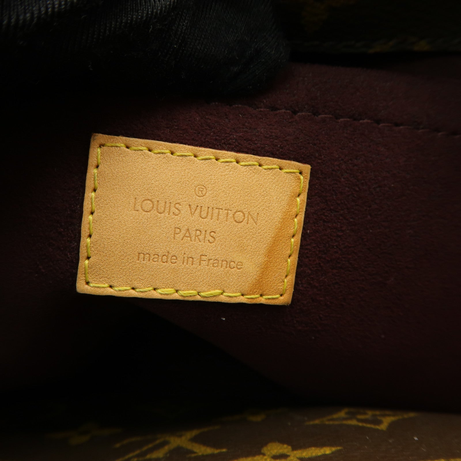 LOUIS VUITTON Monogram Montaigne MM金扣手挽肩背兩用袋棕色