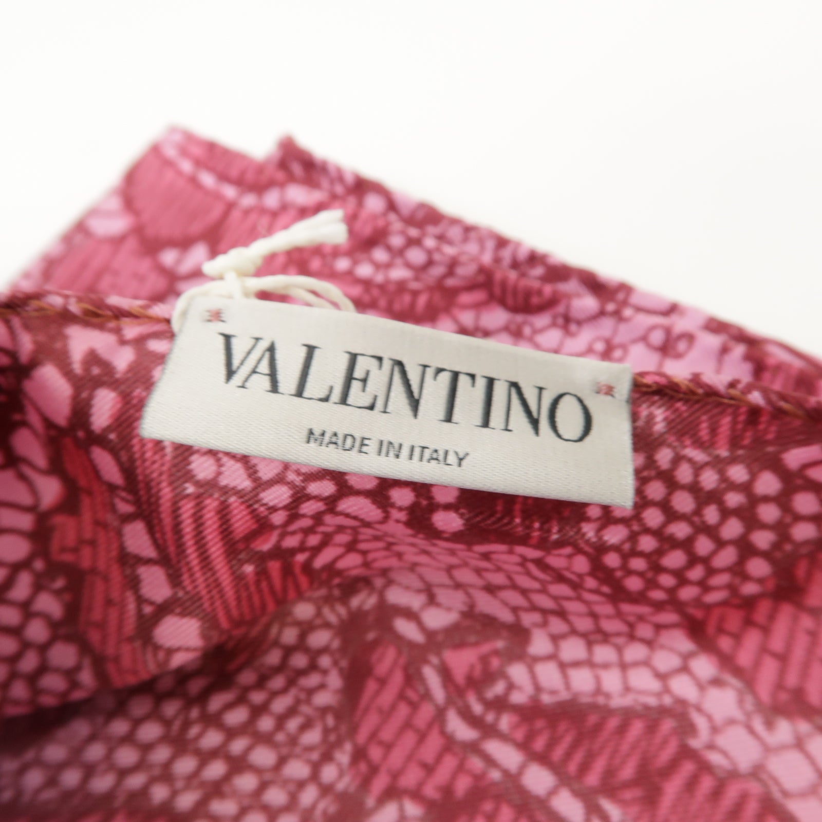 Valentino 絲質Scarf絲巾紅色/粉紅色