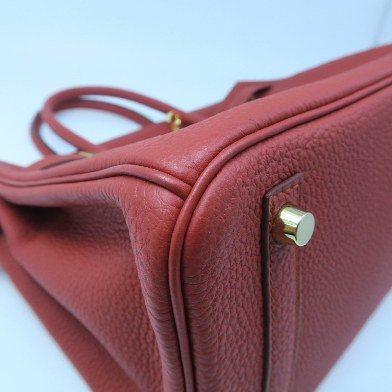 HERMES 【激減優惠】Togo皮革Birkin 30金扣手挽袋正紅