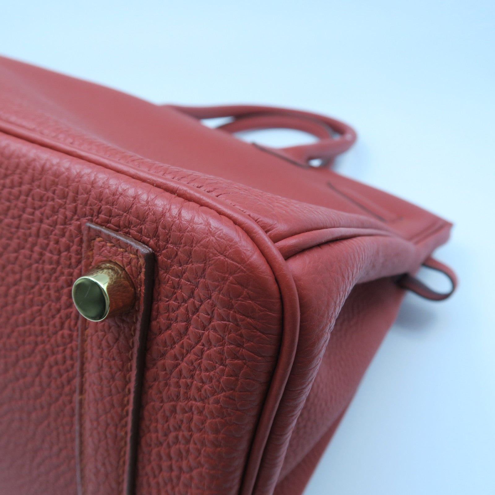 HERMES 【激減優惠】Togo皮革Birkin 30金扣手挽袋正紅