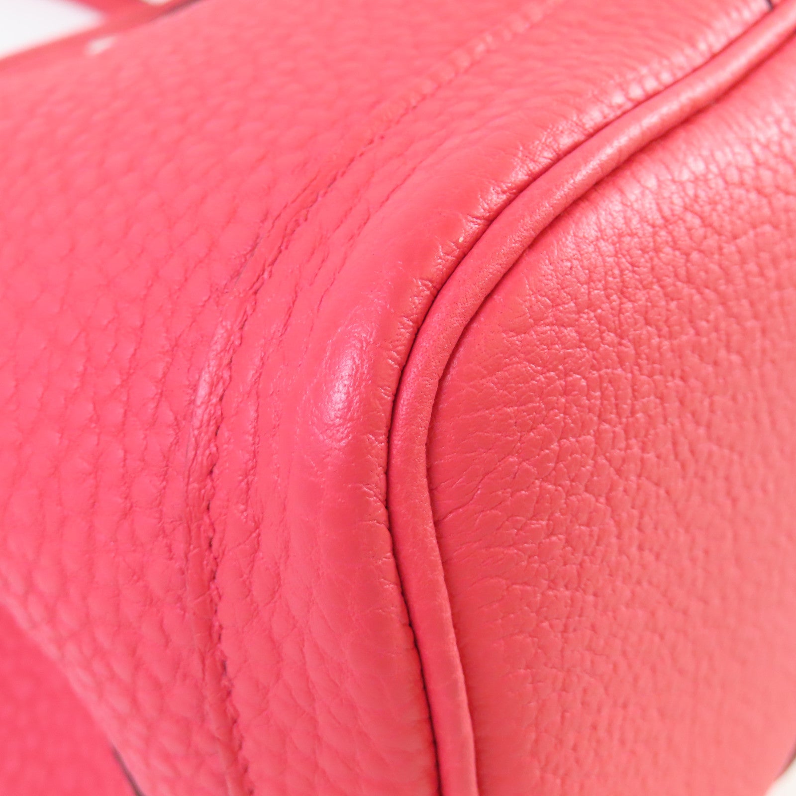 HERMES Negonda皮革Garden Party TPM Tote Bag銀扣手挽袋紅色