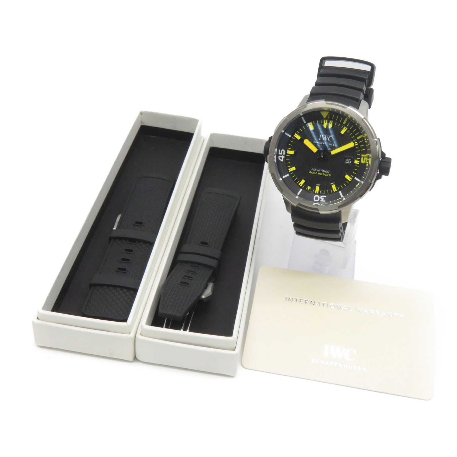IWC Aquatimer 2000橡膠帶/Titanium手錶自動機芯黑色