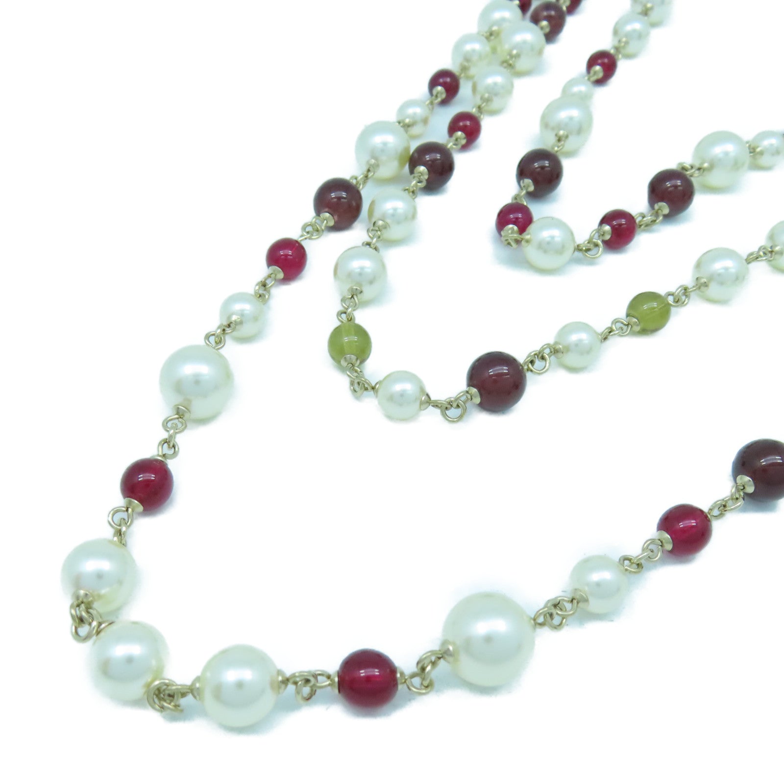 CHANEL 金屬/PVC Necklace項鍊金色/白色/紅色/綠色