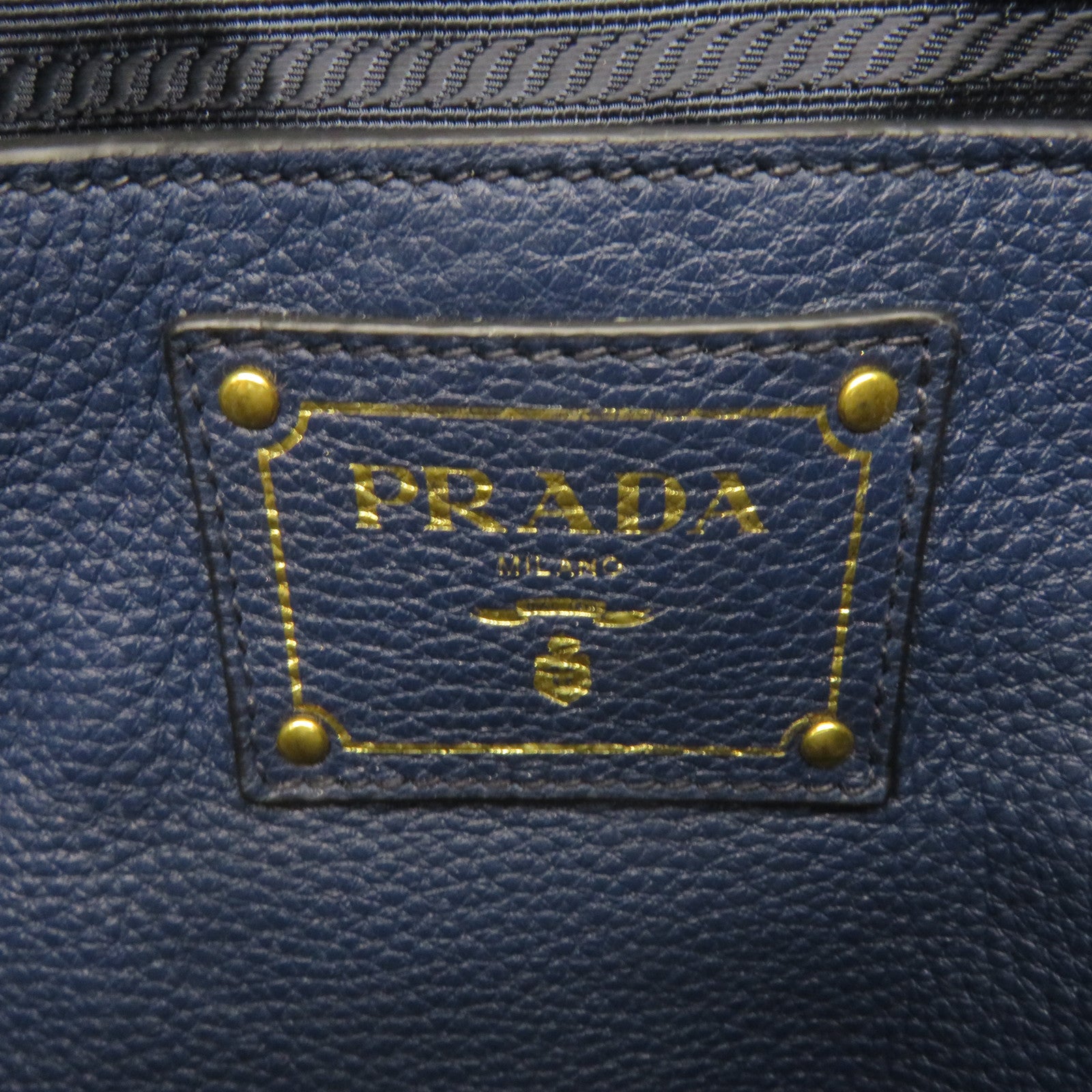 PRADA 牛皮皮革2Way Shoulder Bag手挽肩背兩用袋藍色