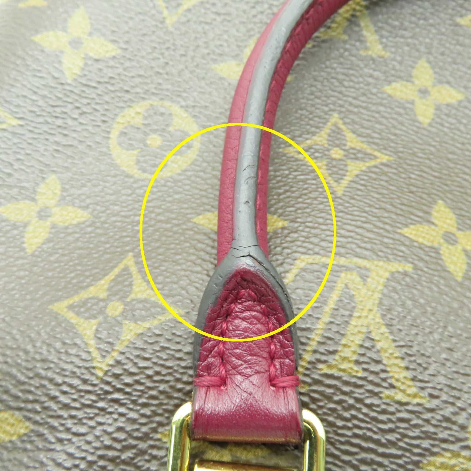 LOUIS VUITTON Monogram Pallas BB金扣手挽肩背兩用袋啡色/紫色