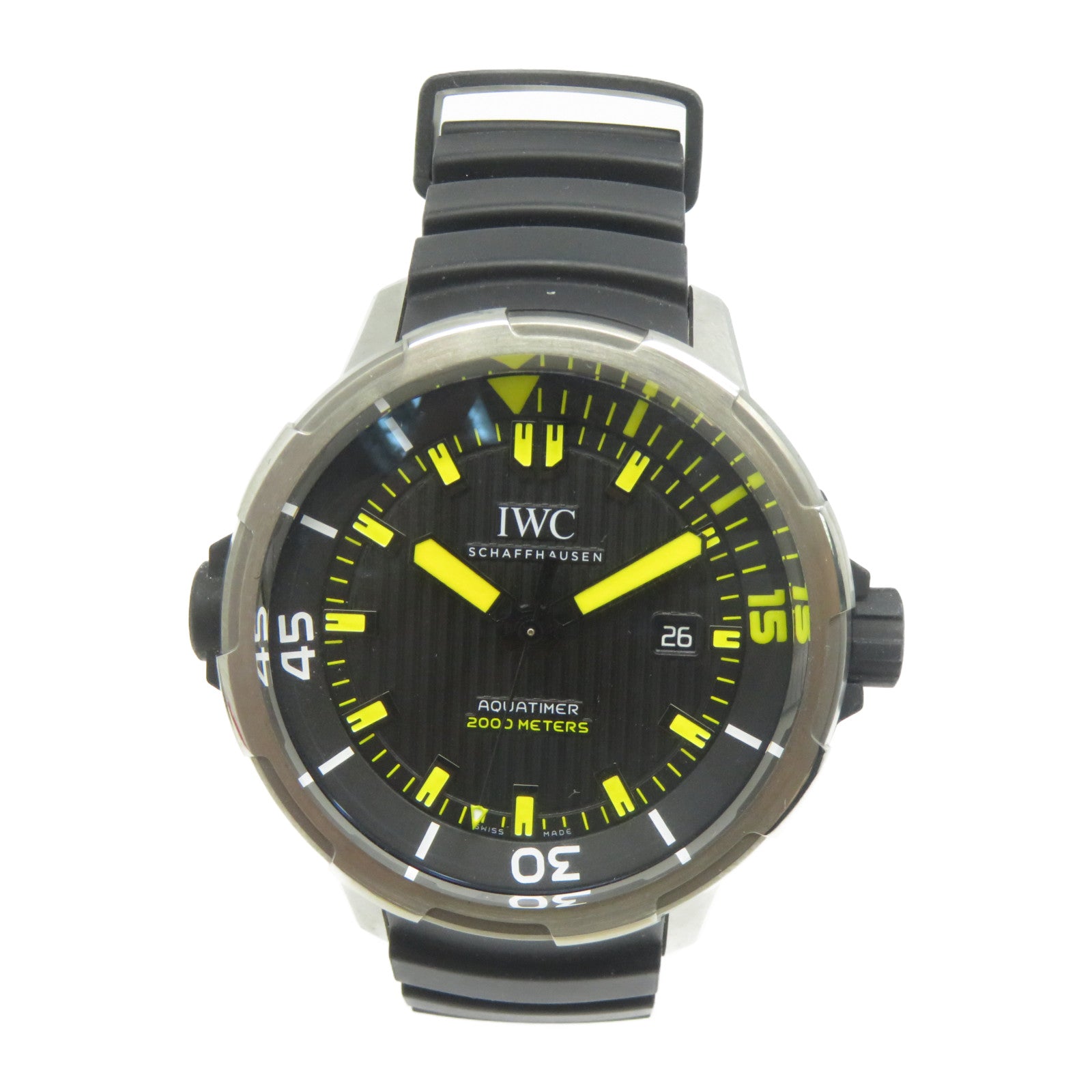 IWC Aquatimer 2000橡膠帶/Titanium手錶自動機芯黑色