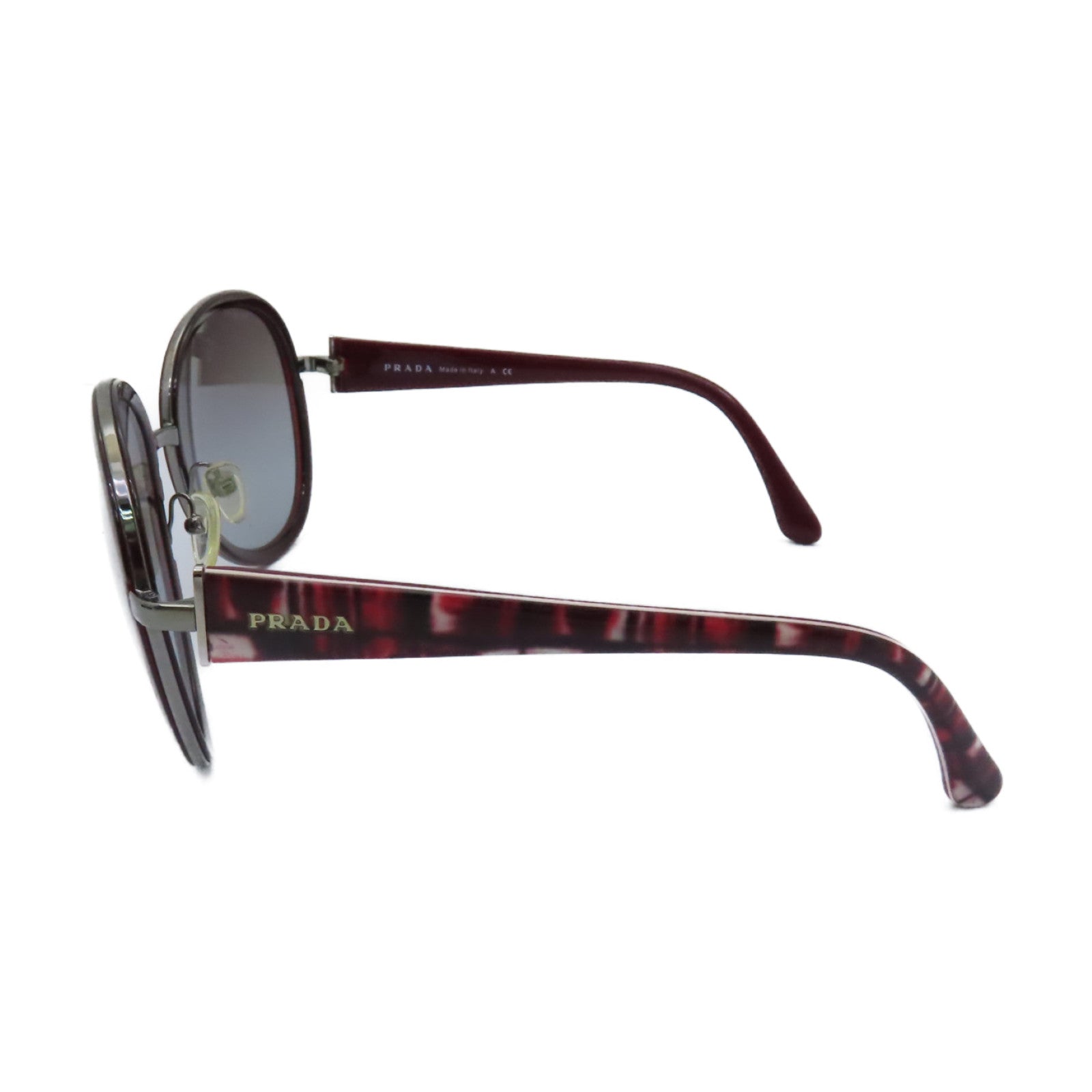 PRADA PVC/金屬Sunglasses銀扣太陽眼鏡紅色