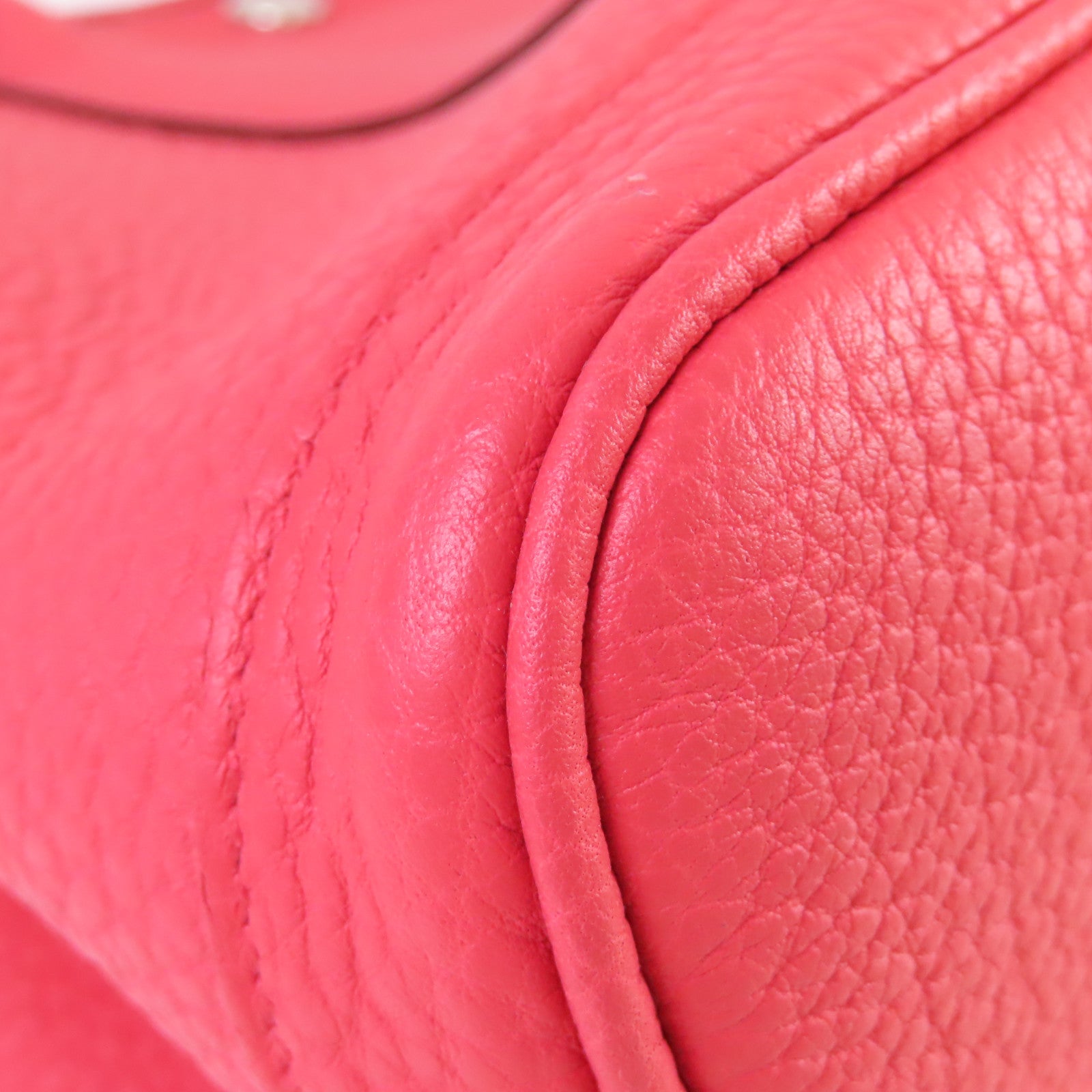 HERMES Negonda皮革Garden Party TPM Tote Bag銀扣手挽袋紅色
