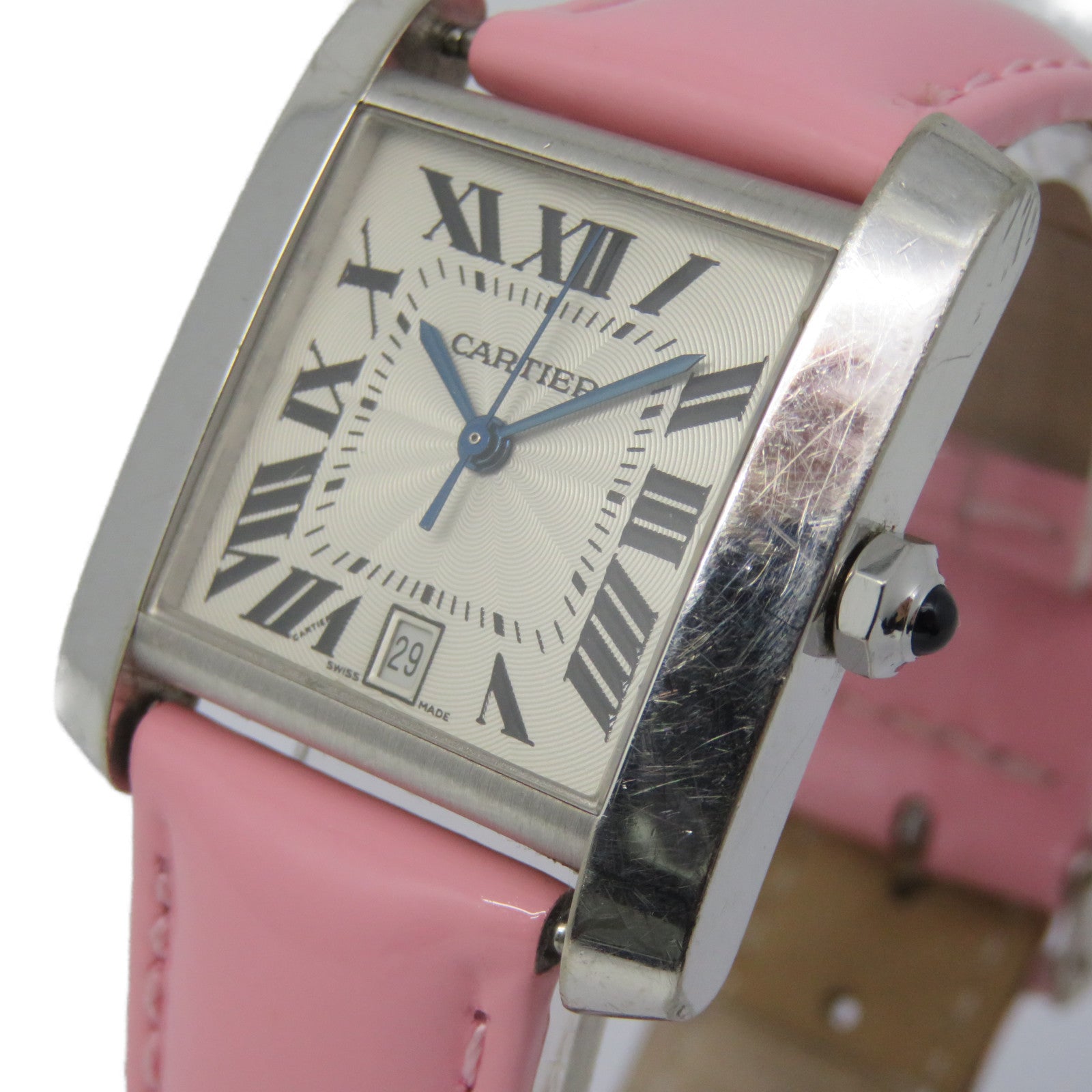 CARTIER 【激减优惠】Tank Francaise18K白金手表自动机芯白色