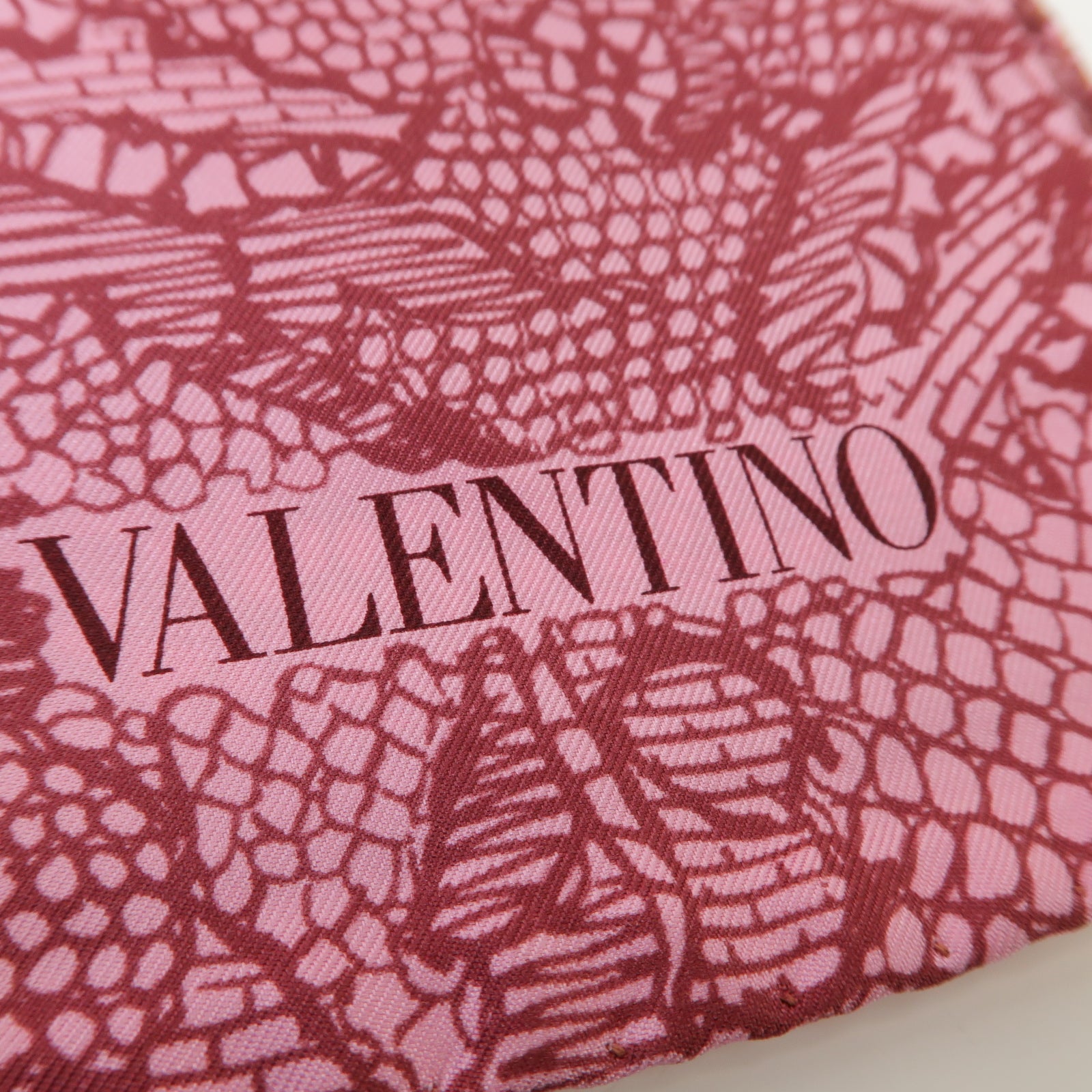 Valentino 絲質Scarf絲巾紅色/粉紅色