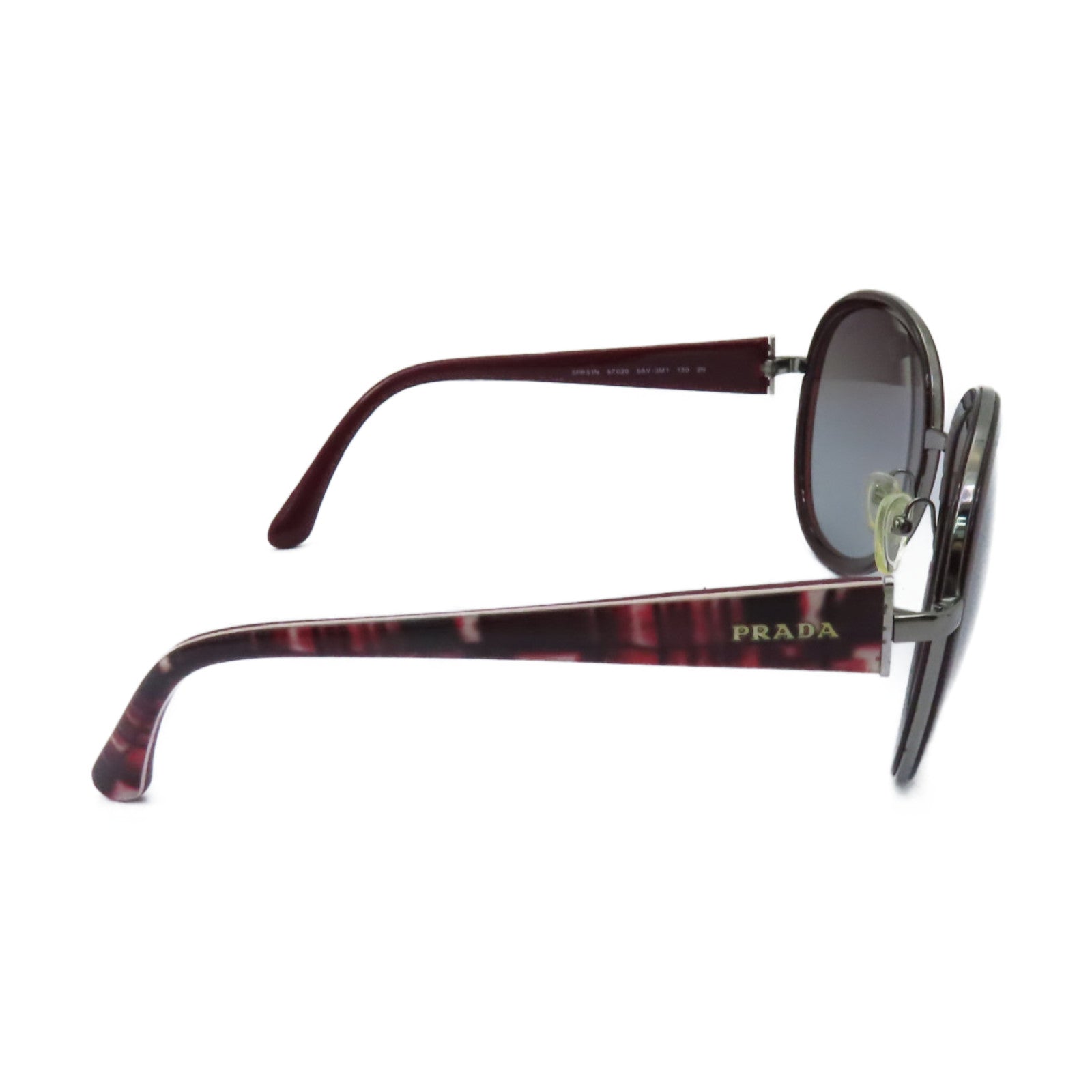 PRADA PVC/金屬Sunglasses銀扣太陽眼鏡紅色