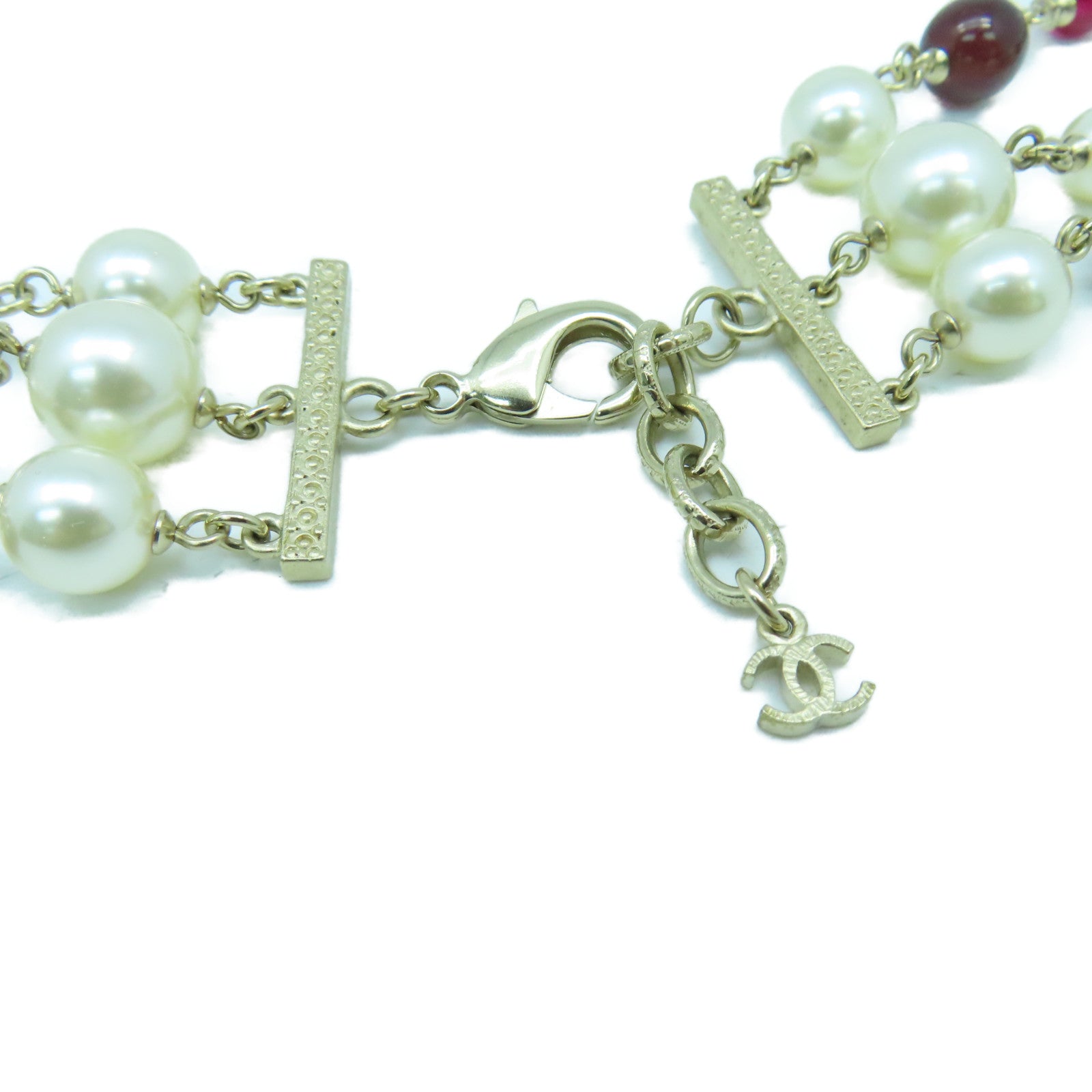 CHANEL 金屬/PVC Necklace項鍊金色/白色/紅色/綠色
