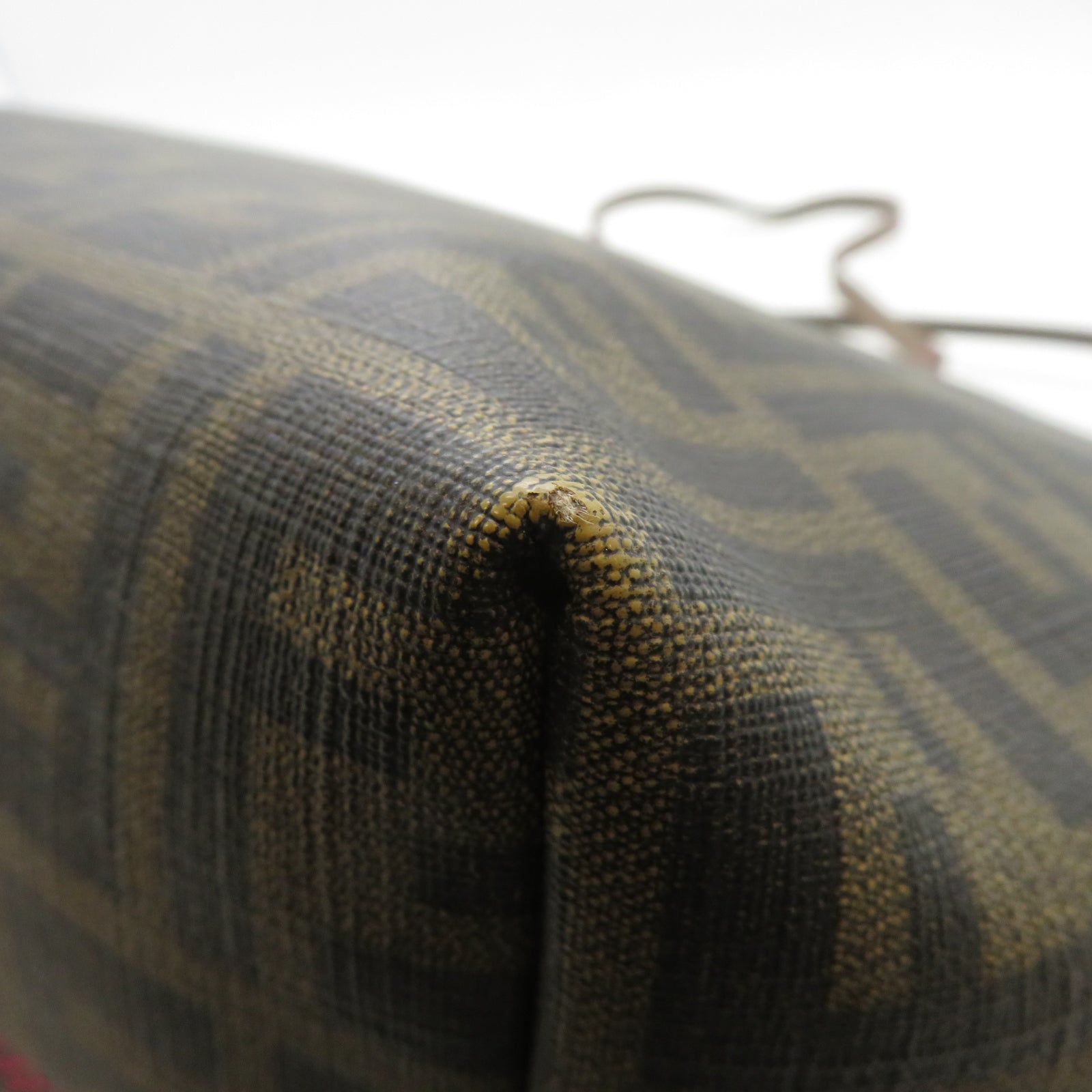 FENDI 塗層帆布Tote Bag金扣肩背袋啡色