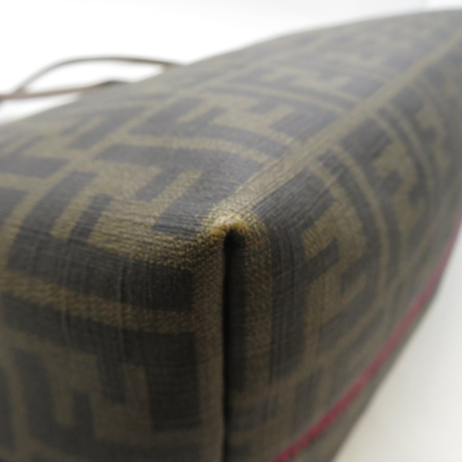 FENDI 塗層帆布Tote Bag金扣肩背袋啡色