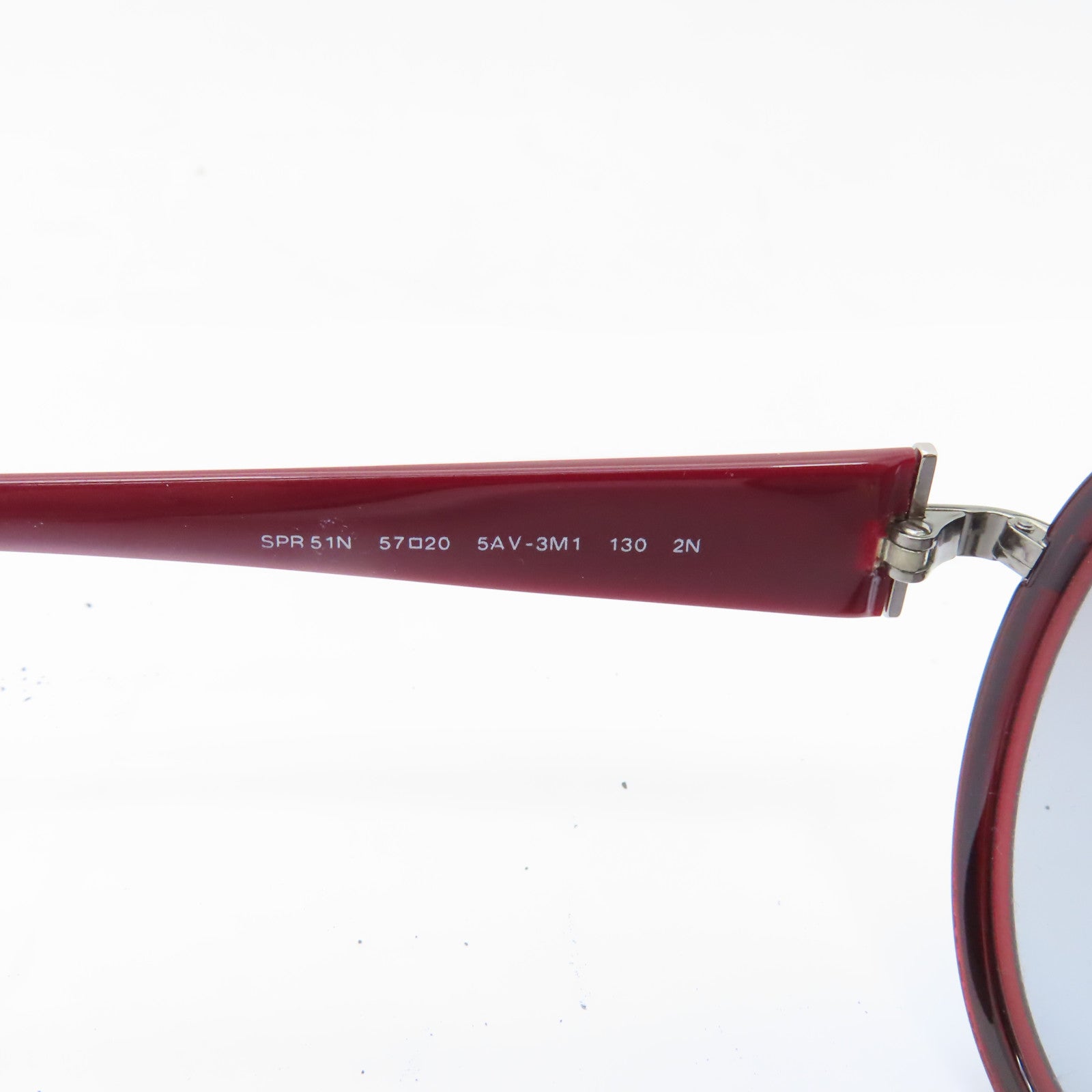 PRADA PVC/金屬Sunglasses銀扣太陽眼鏡紅色