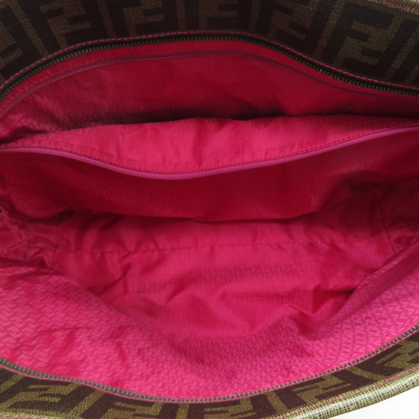 FENDI 塗層帆布Tote Bag金扣肩背袋啡色