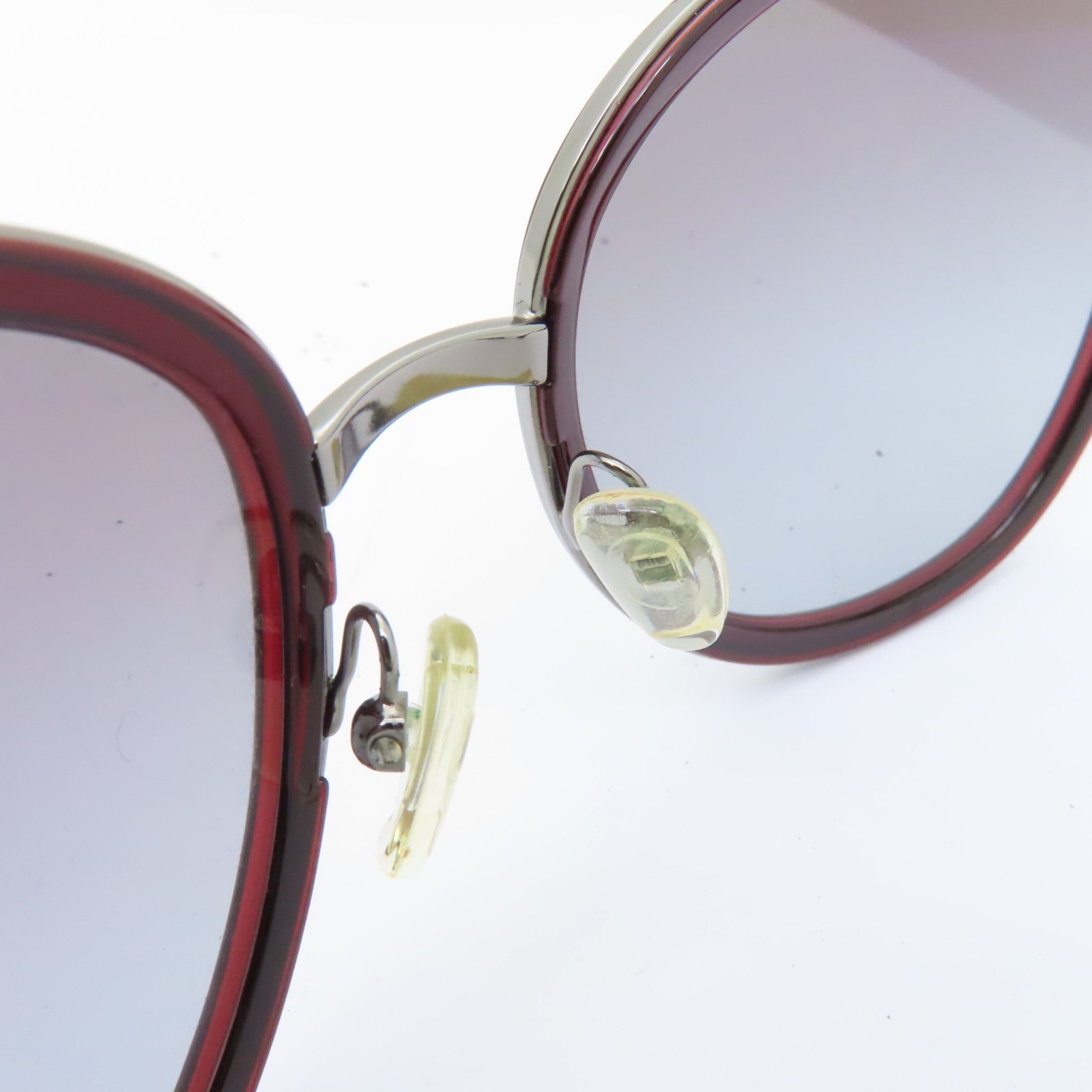 PRADA PVC/金屬Sunglasses銀扣太陽眼鏡紅色