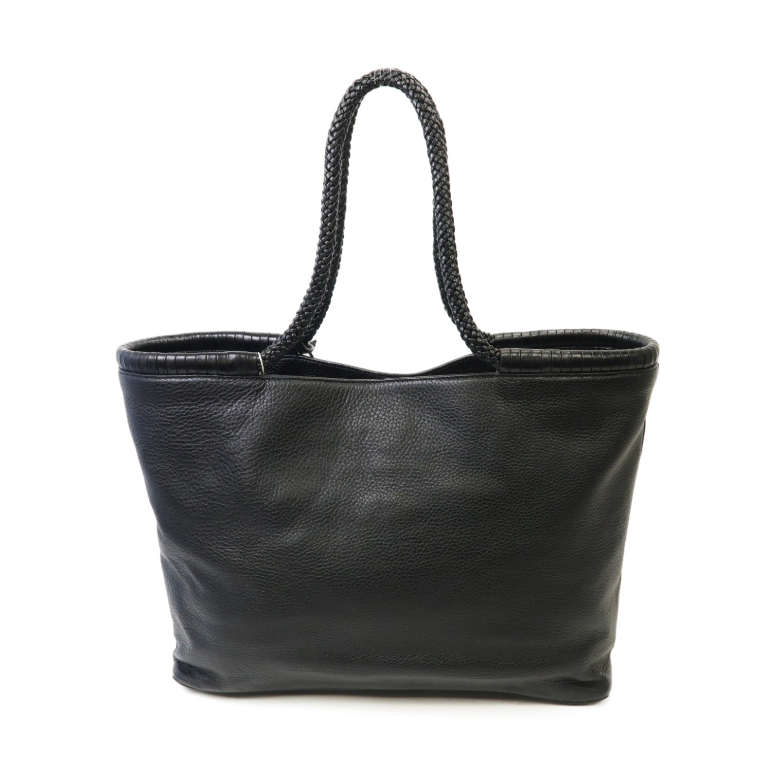 Tory Burch 牛皮皮革Tote Bag金扣手挽袋黒色