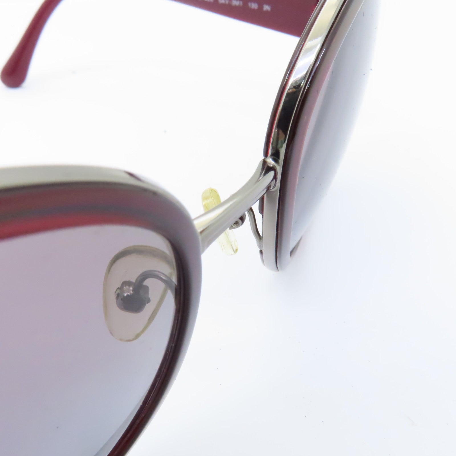 PRADA PVC/金屬Sunglasses銀扣太陽眼鏡紅色