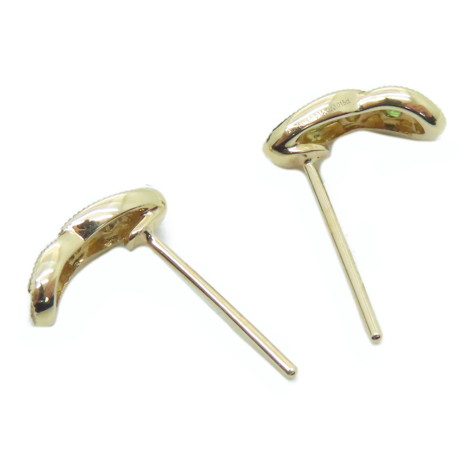JEWELRY 18K玫瑰金Emerald Diamond Earrings 0.12ct綠寶石0.18ct鑽石耳環