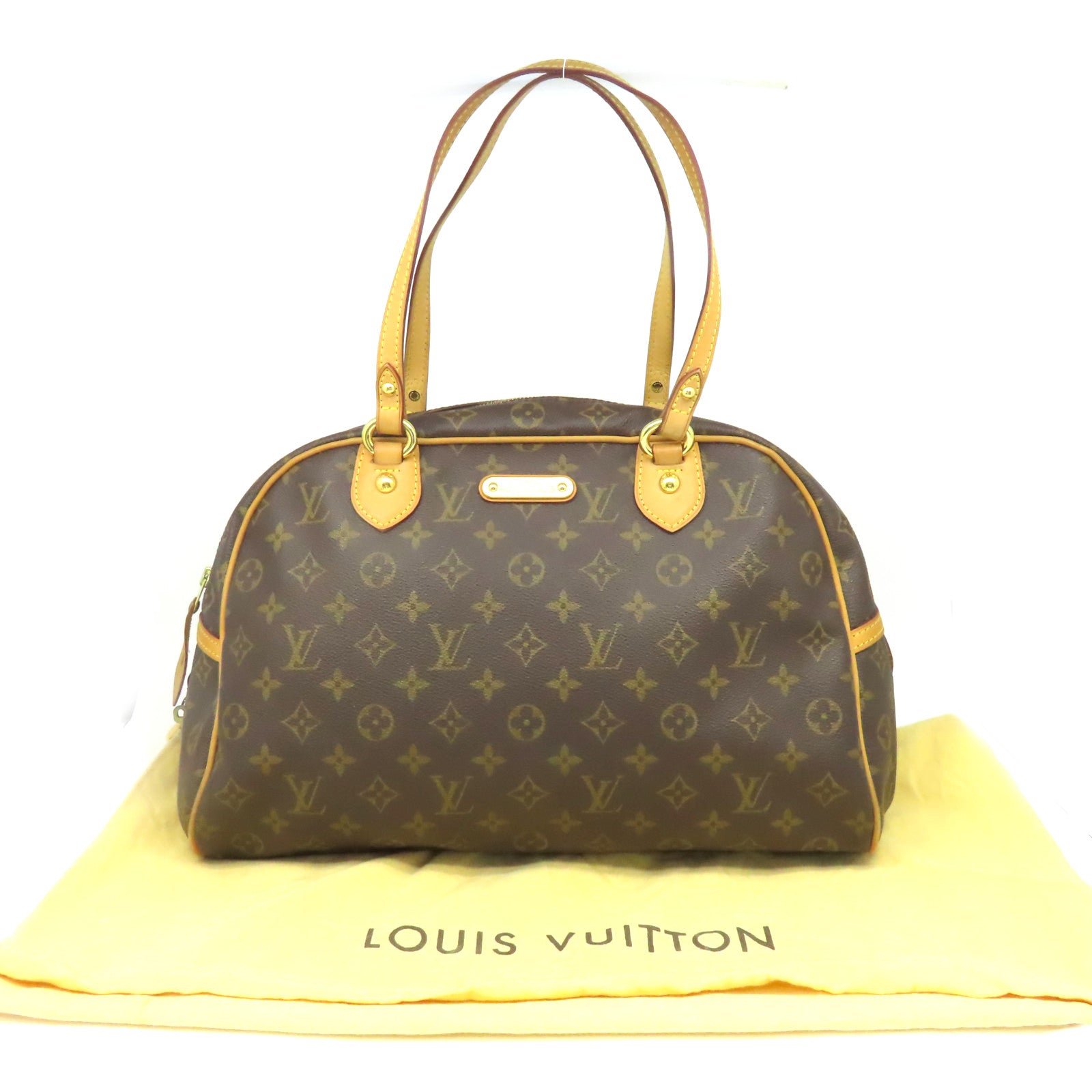 LOUIS VUITTON Monogram Montorgueil GM Shoulder Bag肩背袋啡色