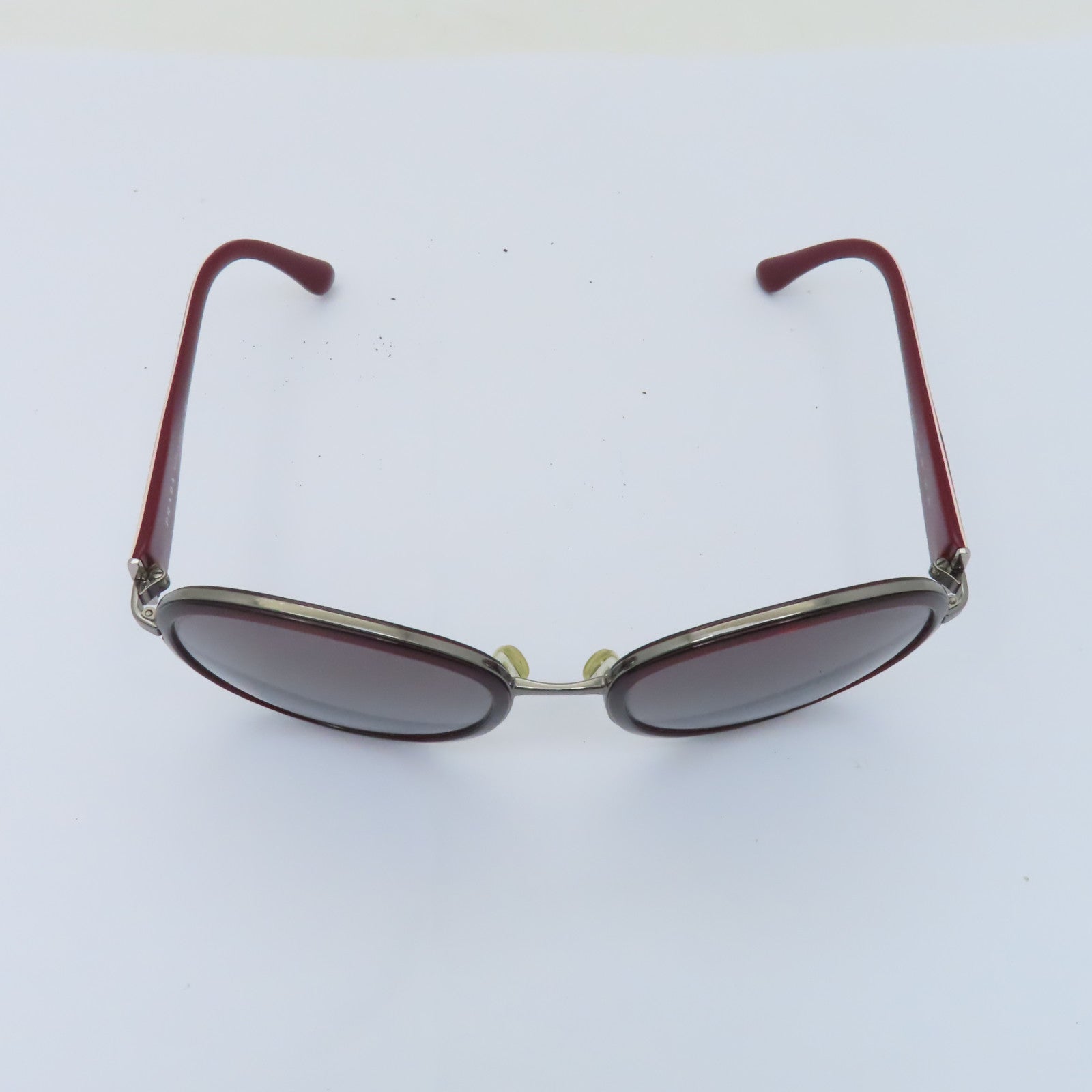 PRADA PVC/金屬Sunglasses銀扣太陽眼鏡紅色