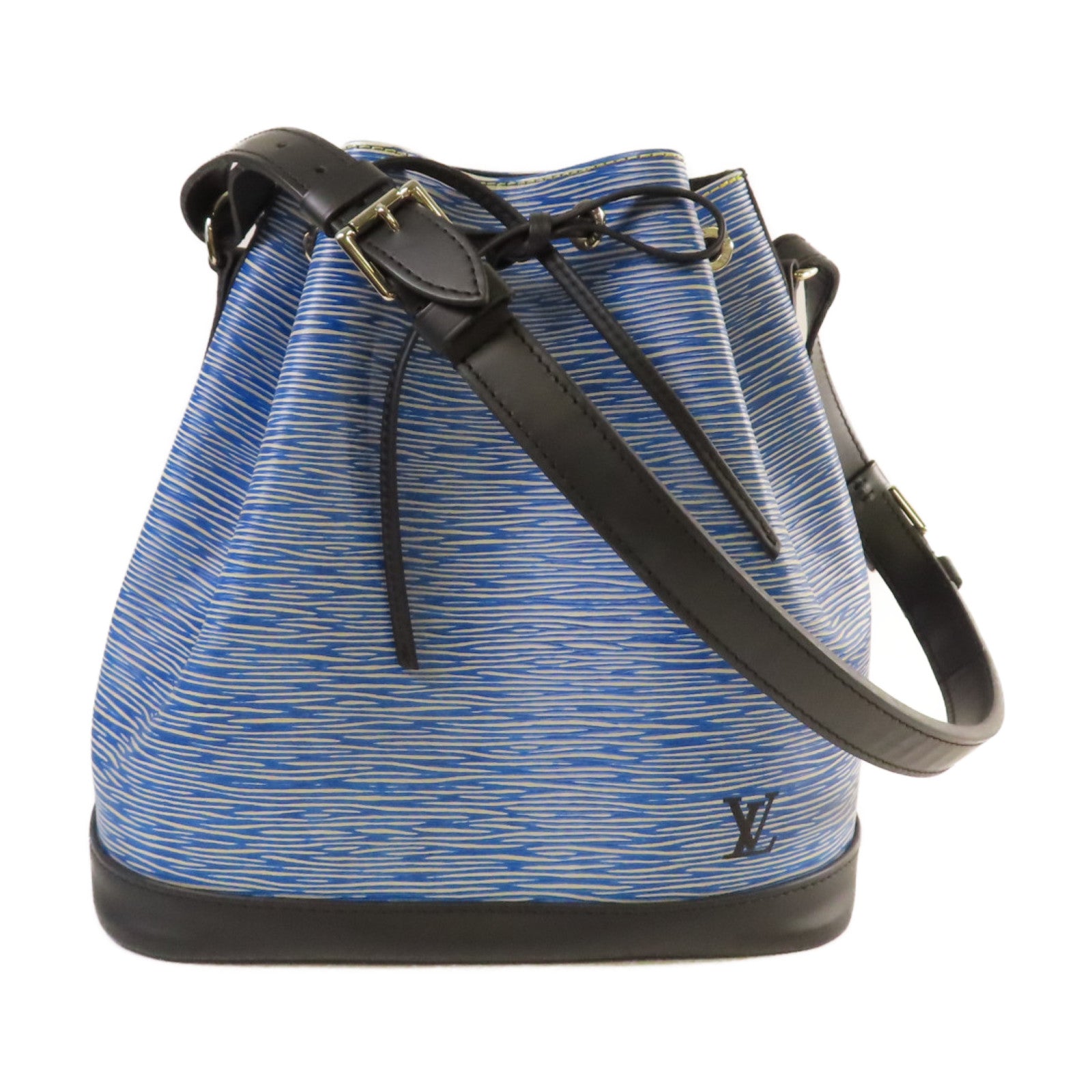 LOUIS VUITTON Epi皮革Petite Noe Shoulder Bag銀扣肩背袋藍色/黑色