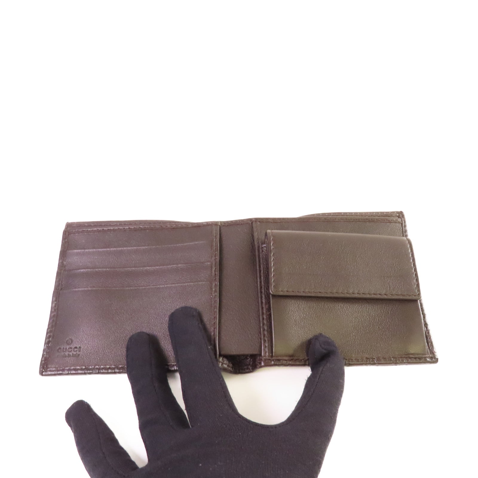 GUCCI 牛皮皮革Short Wallet短錢包啡色