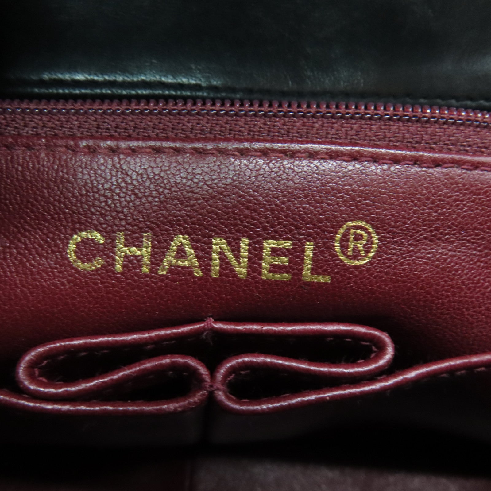 CHANEL Sheepskin Leather Vintage 20cm Gold Buckle Chain Shoulder Bag Black
