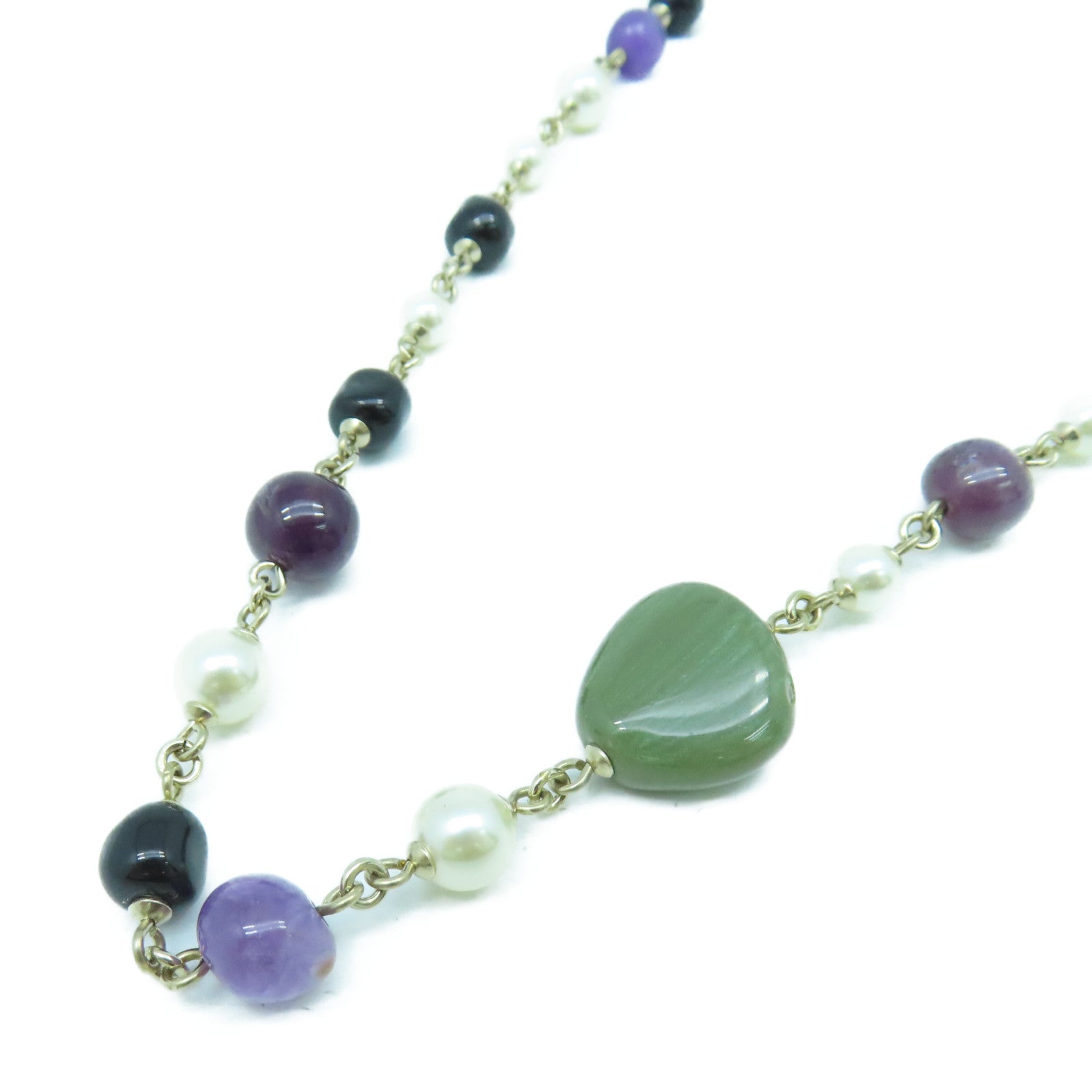 CHANEL 金屬Necklace項鍊綠色/白色/黑色/紫色