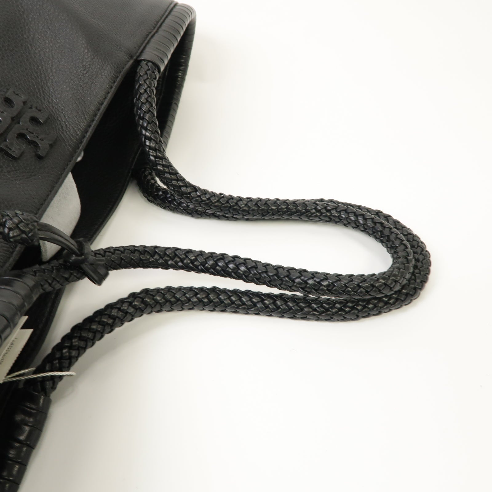 Tory Burch 牛皮皮革Tote Bag金扣手挽袋黒色